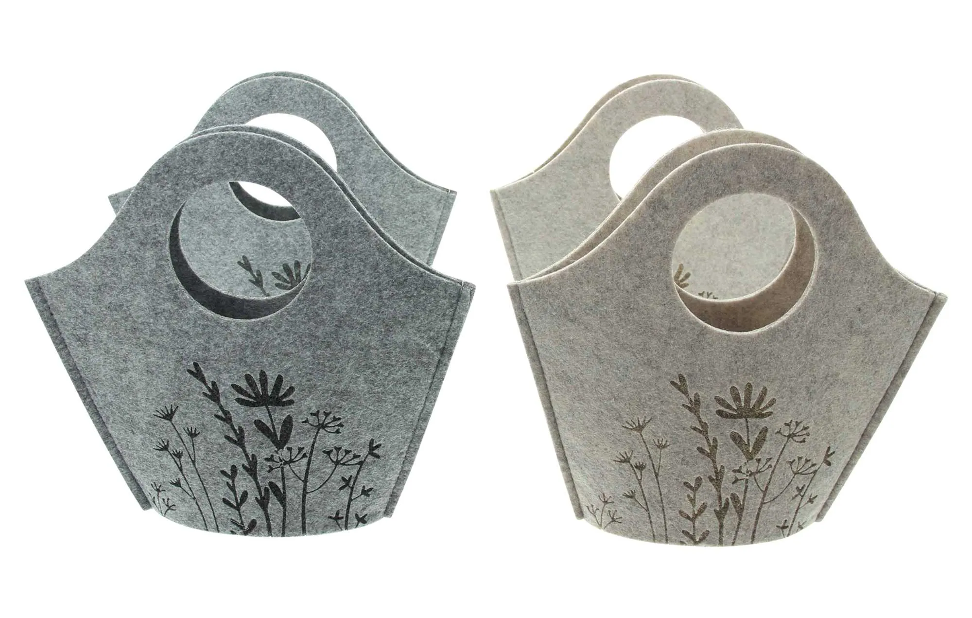 Filztasche "Blumenwiese", 4er Set  im Frank Flechtwaren Online Shop für Geschenktaschen kaufen