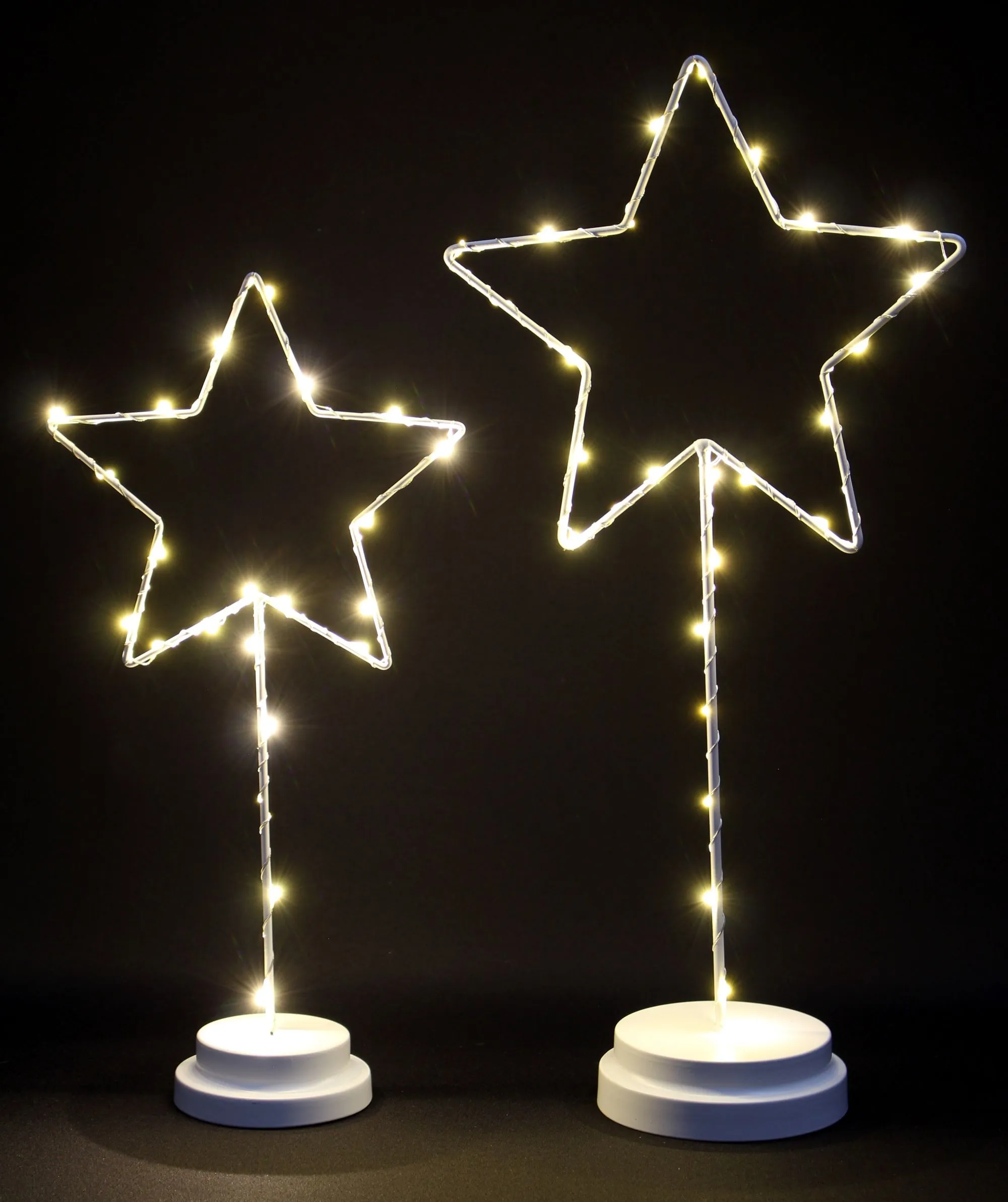 LED-Deko "Stern", 2er Set  im Frank Flechtwaren Online Shop für Sterne kaufen