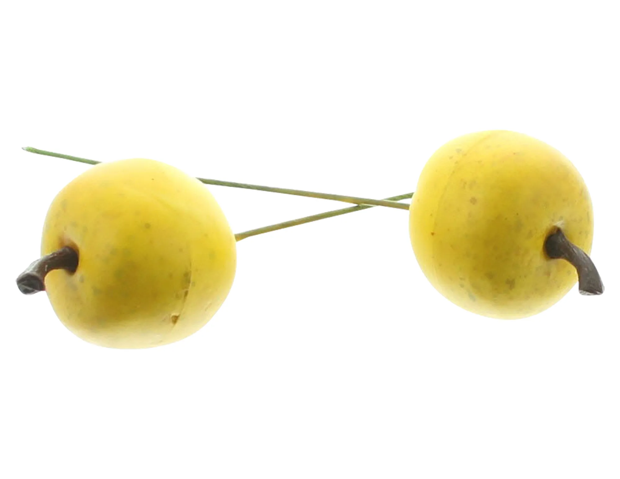 Mini-Apfel "Gelb", 24er Set  im Frank Flechtwaren Online Shop für Zubehör für Adventskränze kaufen