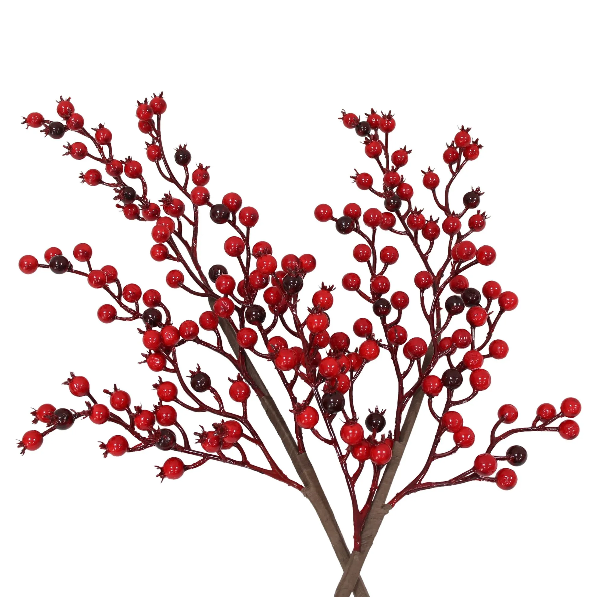 Deko-Zweig "Rote Beeren", 2er Set  im Frank Flechtwaren Online Shop kaufen