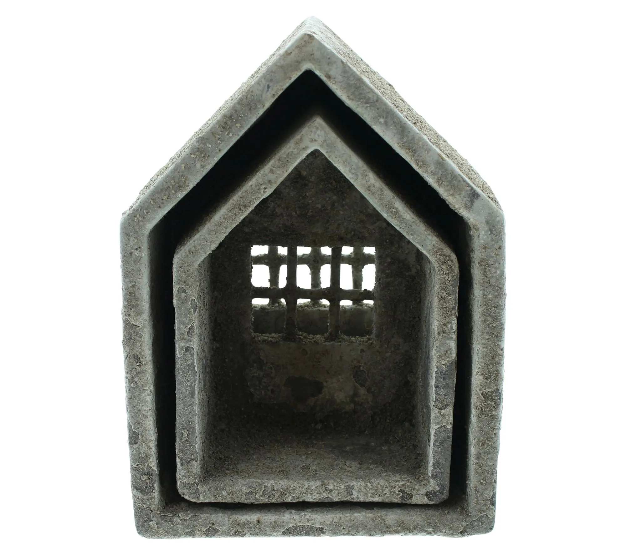 Haus "Beton-Style", 2er Set  im Frank Flechtwaren Online Shop für Bunter Ostergarten kaufen