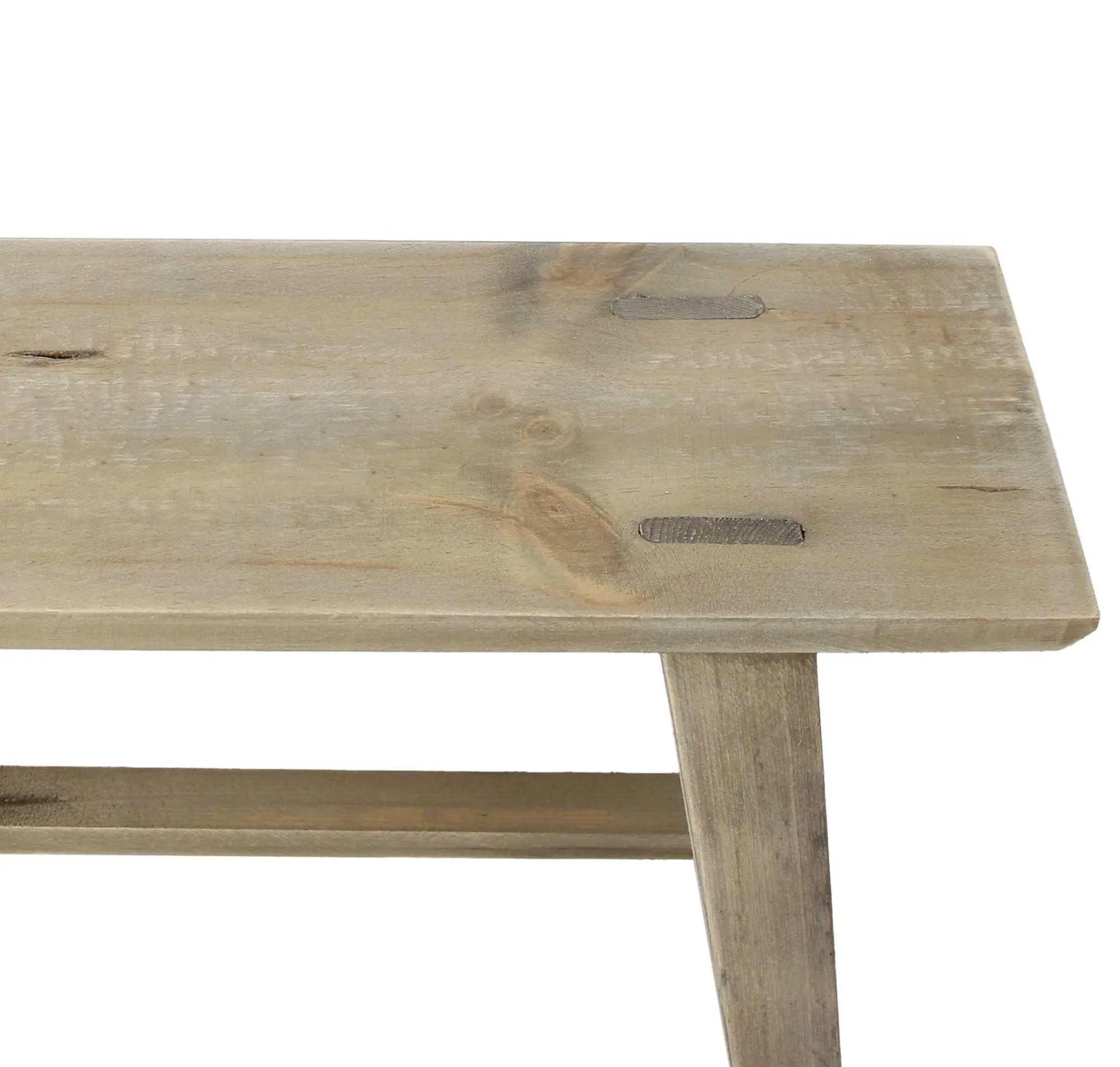 Holzbänkchen "Used-Look", hoch  im Frank Flechtwaren Online Shop für Chalet kaufen