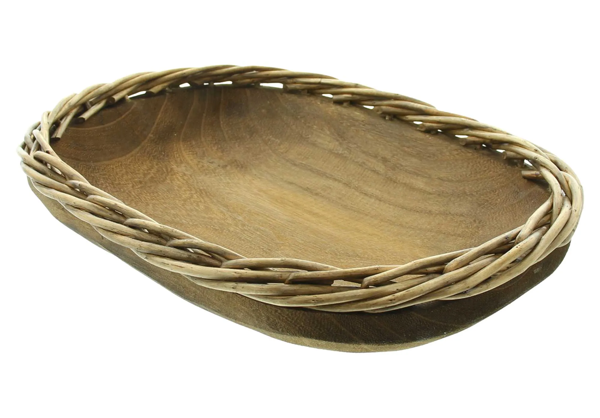Schale "Flechtrand", oval  im Frank Flechtwaren Online Shop für Herbstliche Dekoschalen kaufen