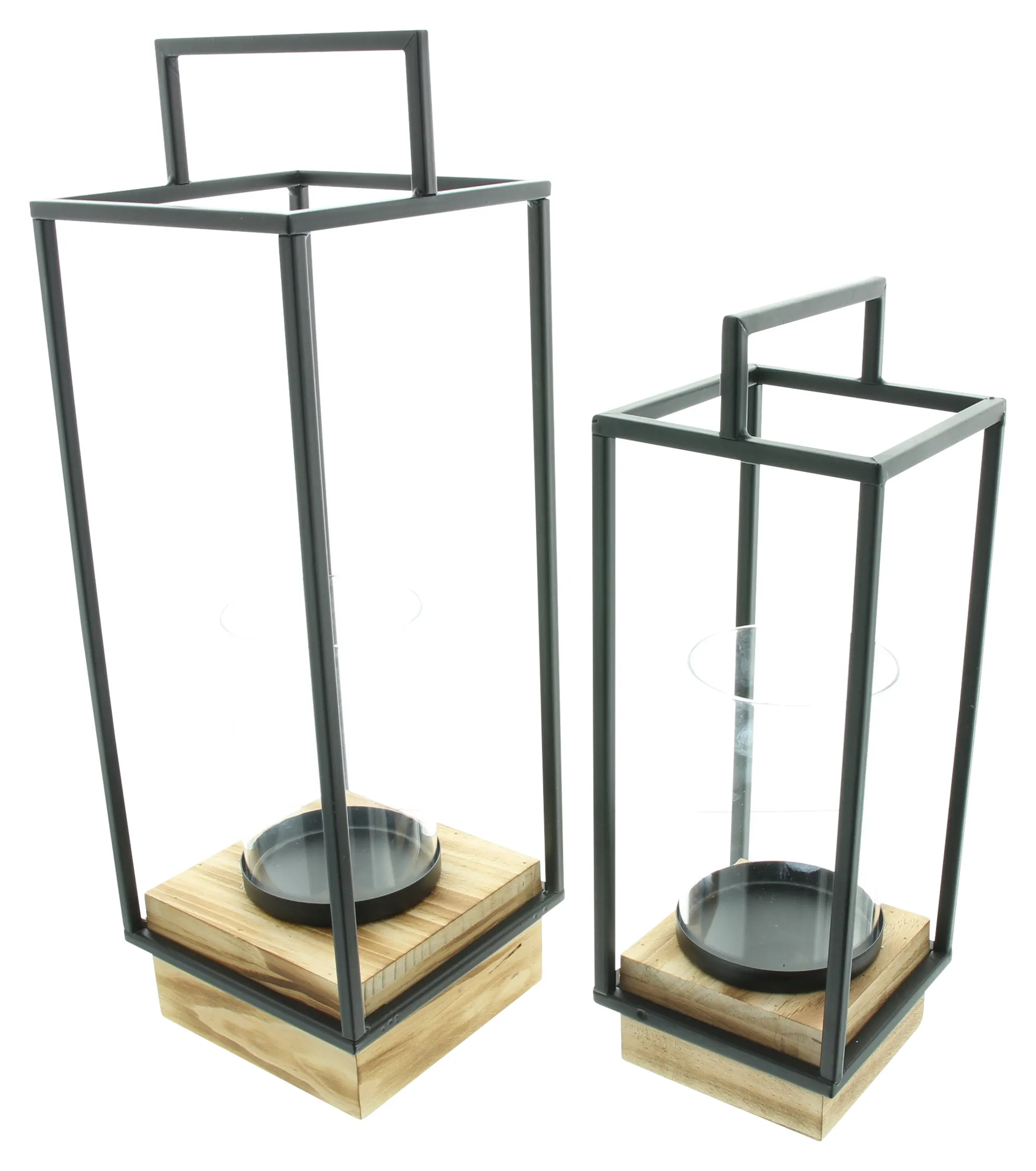 Laterne "Industrial Modern", 2er Set  im Frank Flechtwaren Online Shop für Laternen kaufen