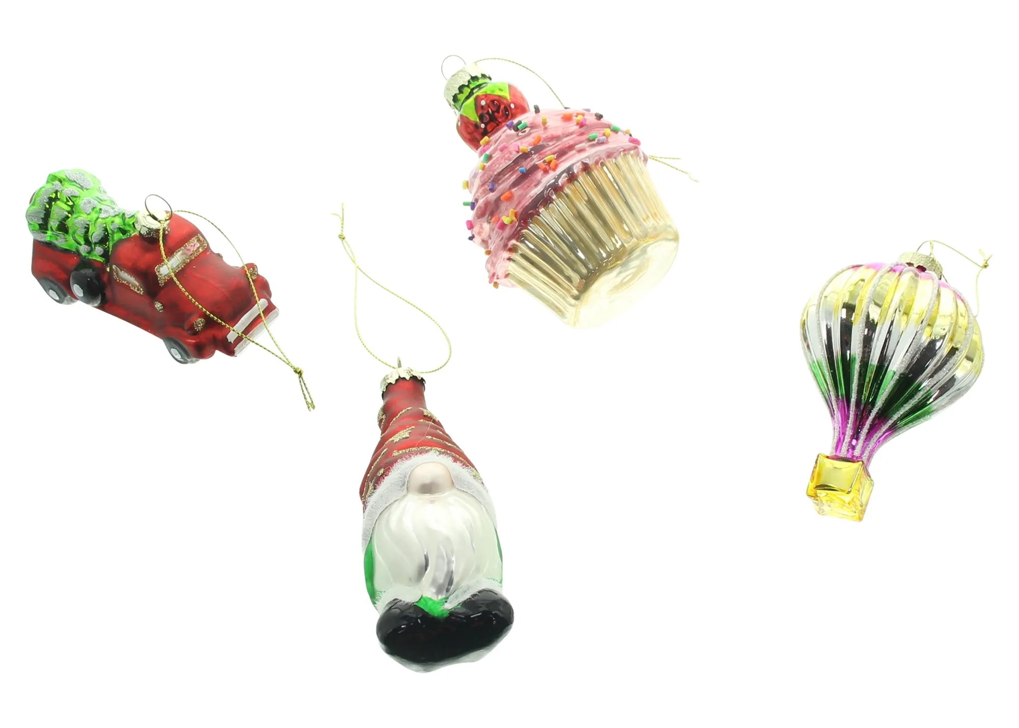 Christbaumschmuck "Fancy", 4er Set  im Frank Flechtwaren Online Shop für Dekohänger  kaufen