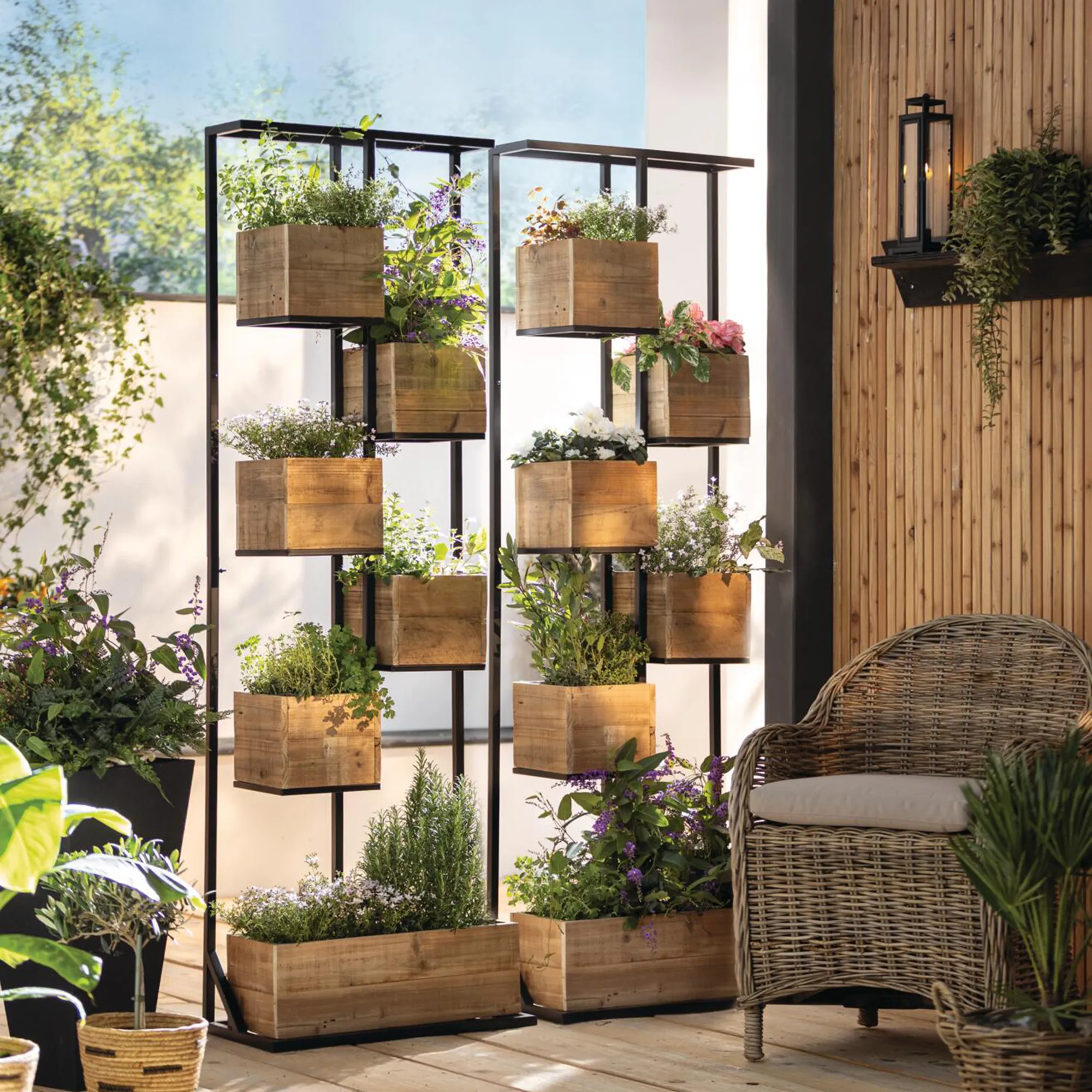 Pflanzregal "Recycling Wood"  im Frank Flechtwaren Online Shop kaufen