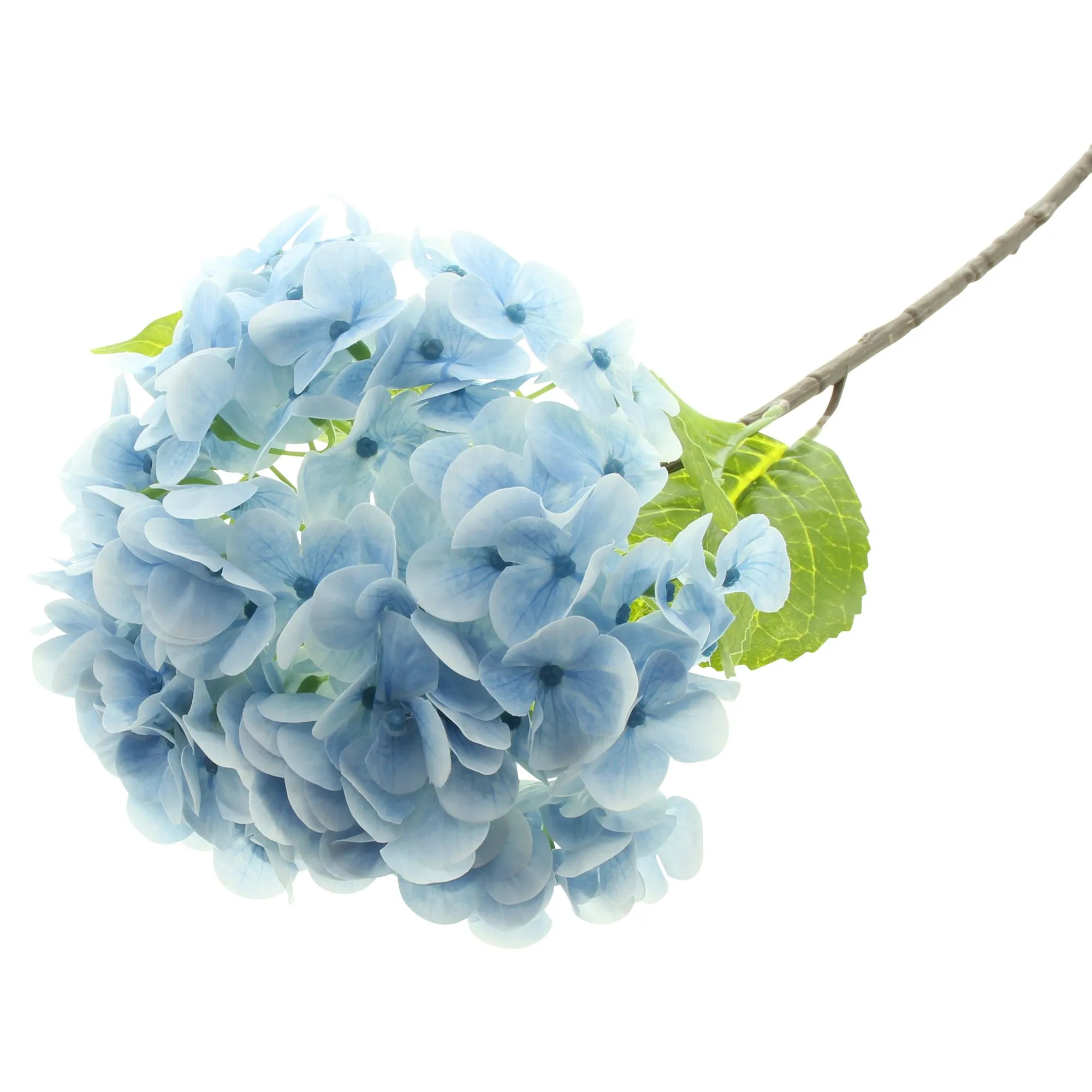 Kunstblume "Blaue Hortensie"  im Frank Flechtwaren Online Shop für Kunstpflanzen kaufen