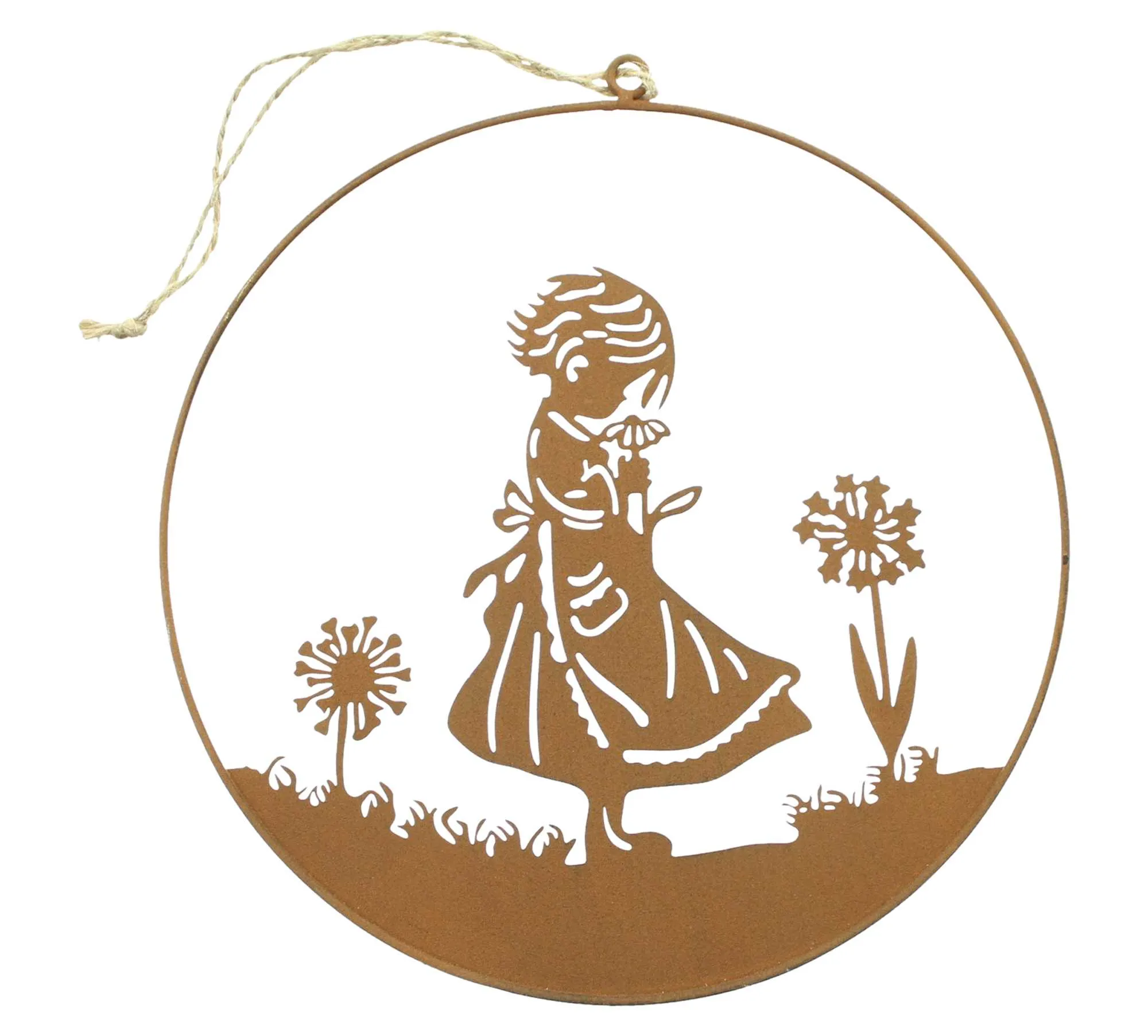 Hänger "Mädchen mit Blume"  im Frank Flechtwaren Online Shop für Österliche Dekoringe kaufen