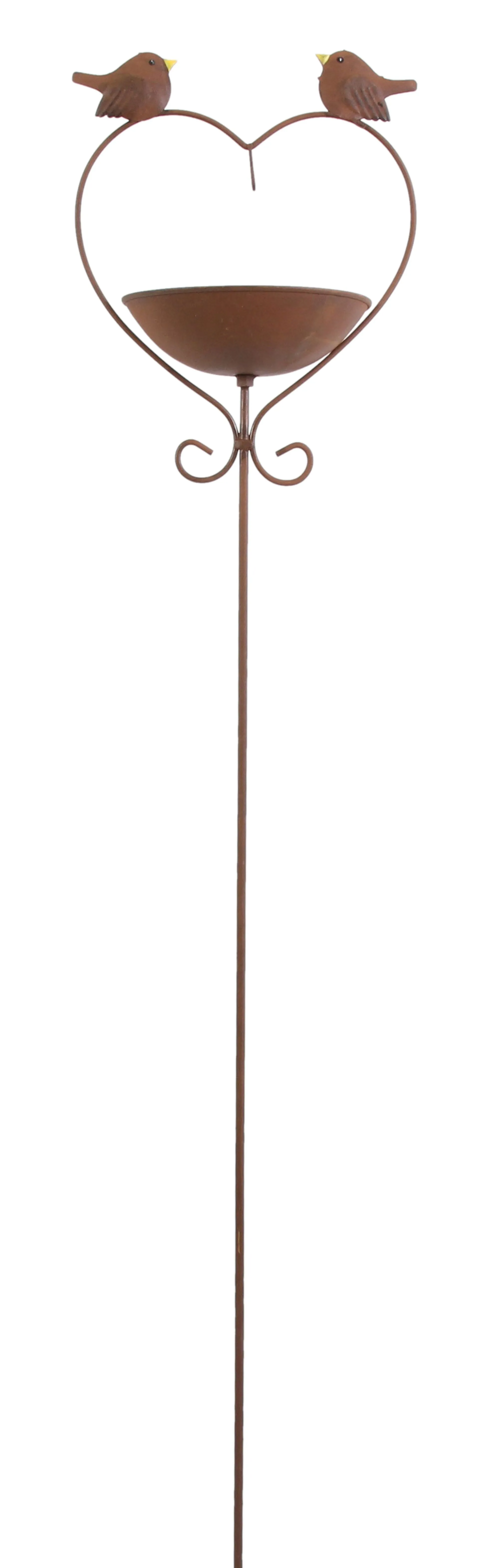 Vogeltränke "Herz"  im Frank Flechtwaren Online Shop für Weihnachtliche Gartenstecker kaufen