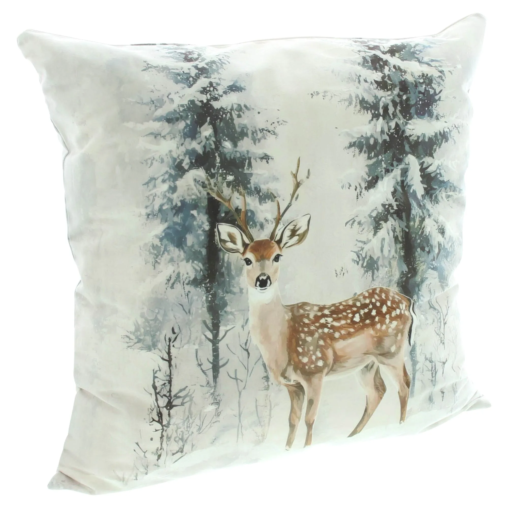 Kissenhülle "Winterhirsch"  im Frank Flechtwaren Online Shop für Trendmotiv Hirsch kaufen