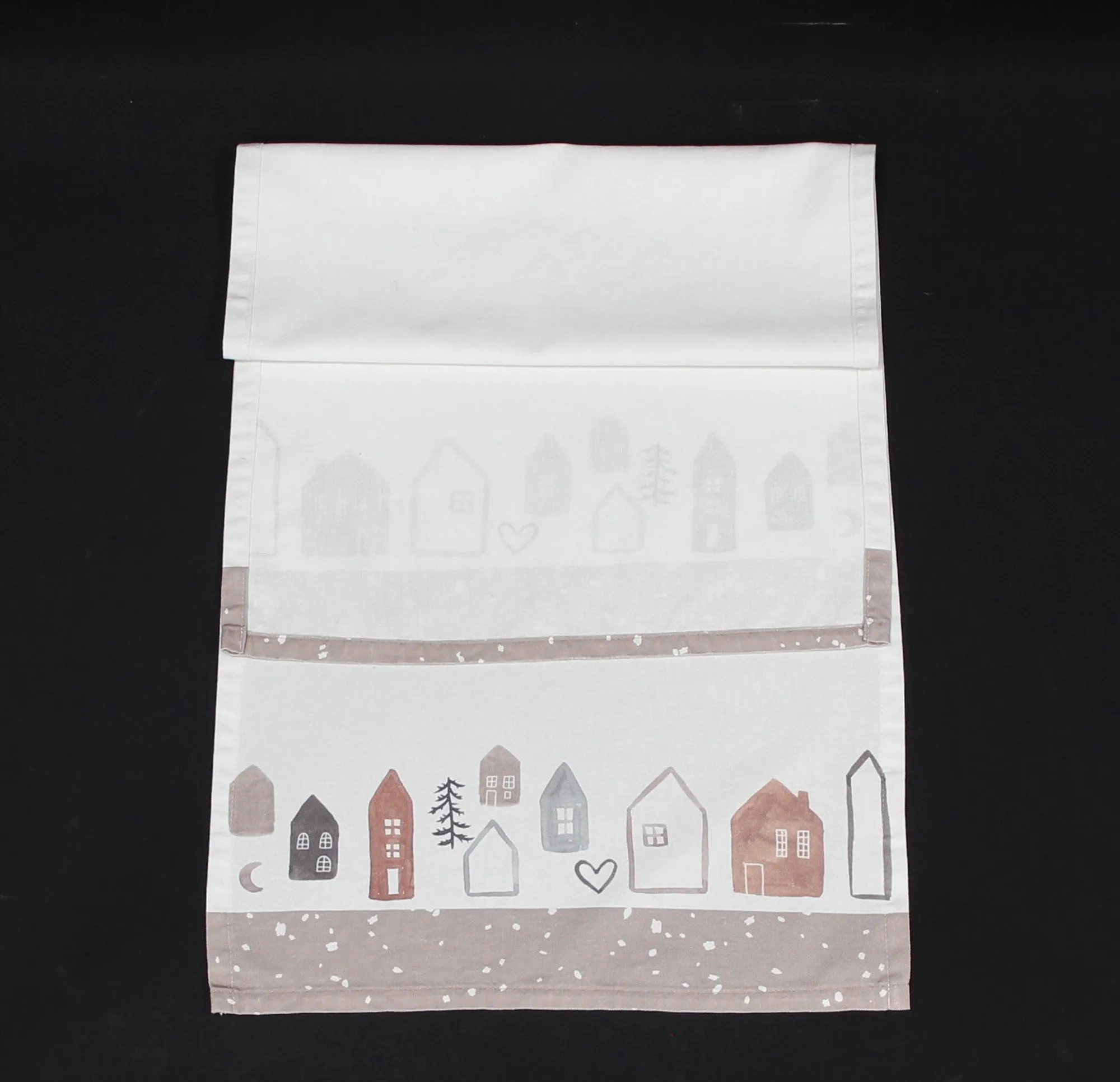 Tischläufer "Häuschen"  im Frank Flechtwaren Online Shop für Weihnachtliche Tischwäsche kaufen