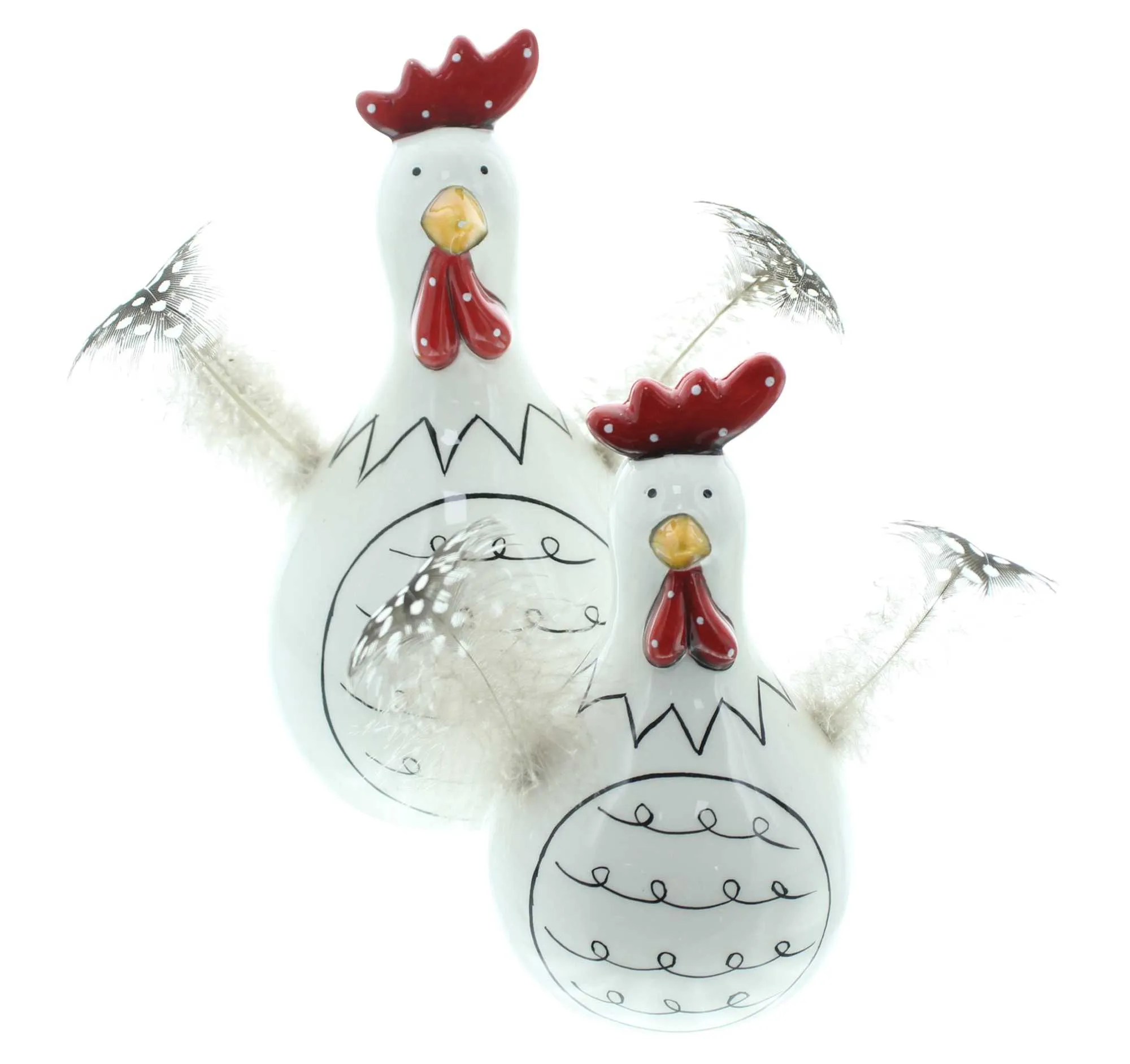 Huhn "Federn", 2er Set  im Frank Flechtwaren Online Shop für Hasen &amp; Co kaufen