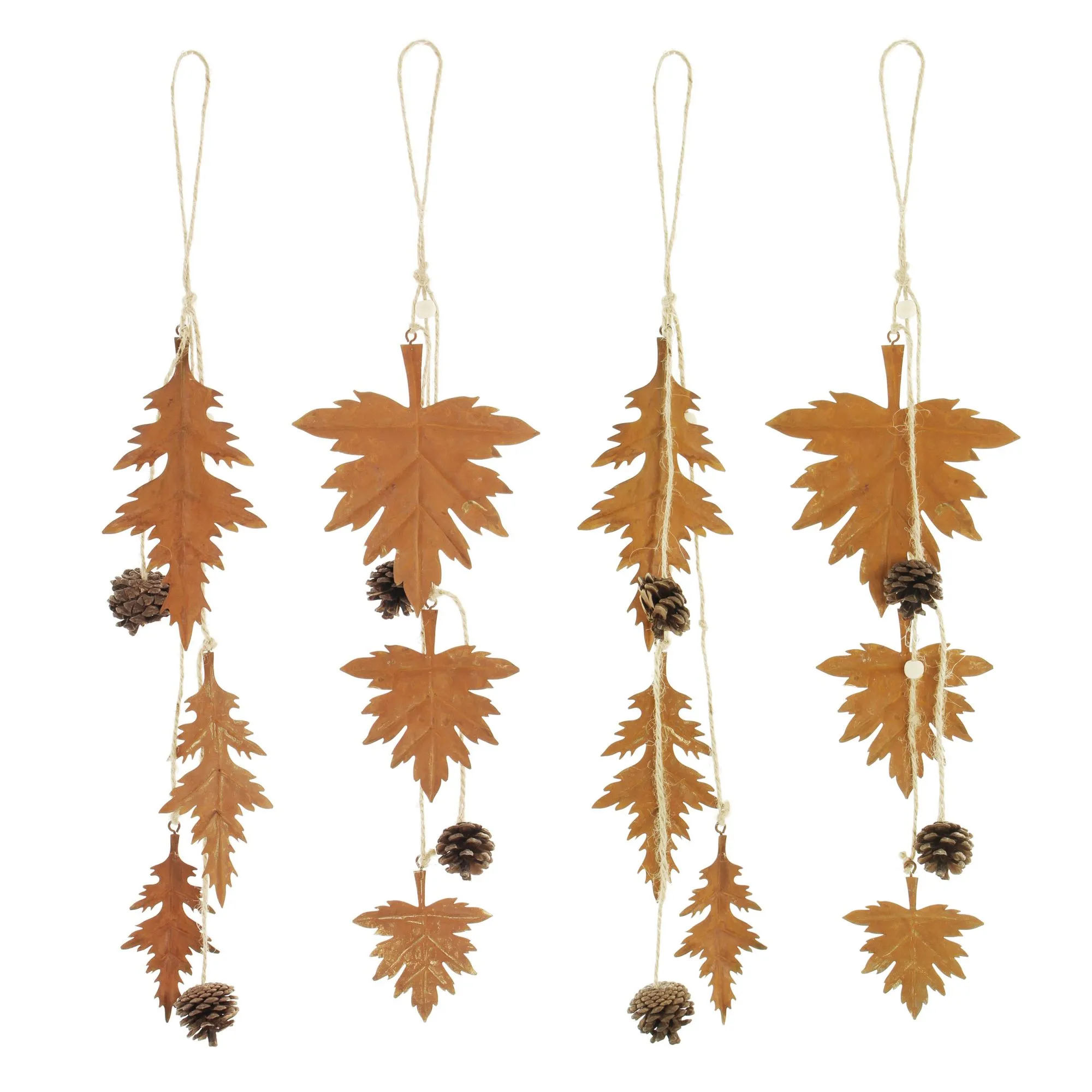 Metallhänger "Herbstblätter", 4er Set  im Frank Flechtwaren Online Shop für Dekohänger kaufen