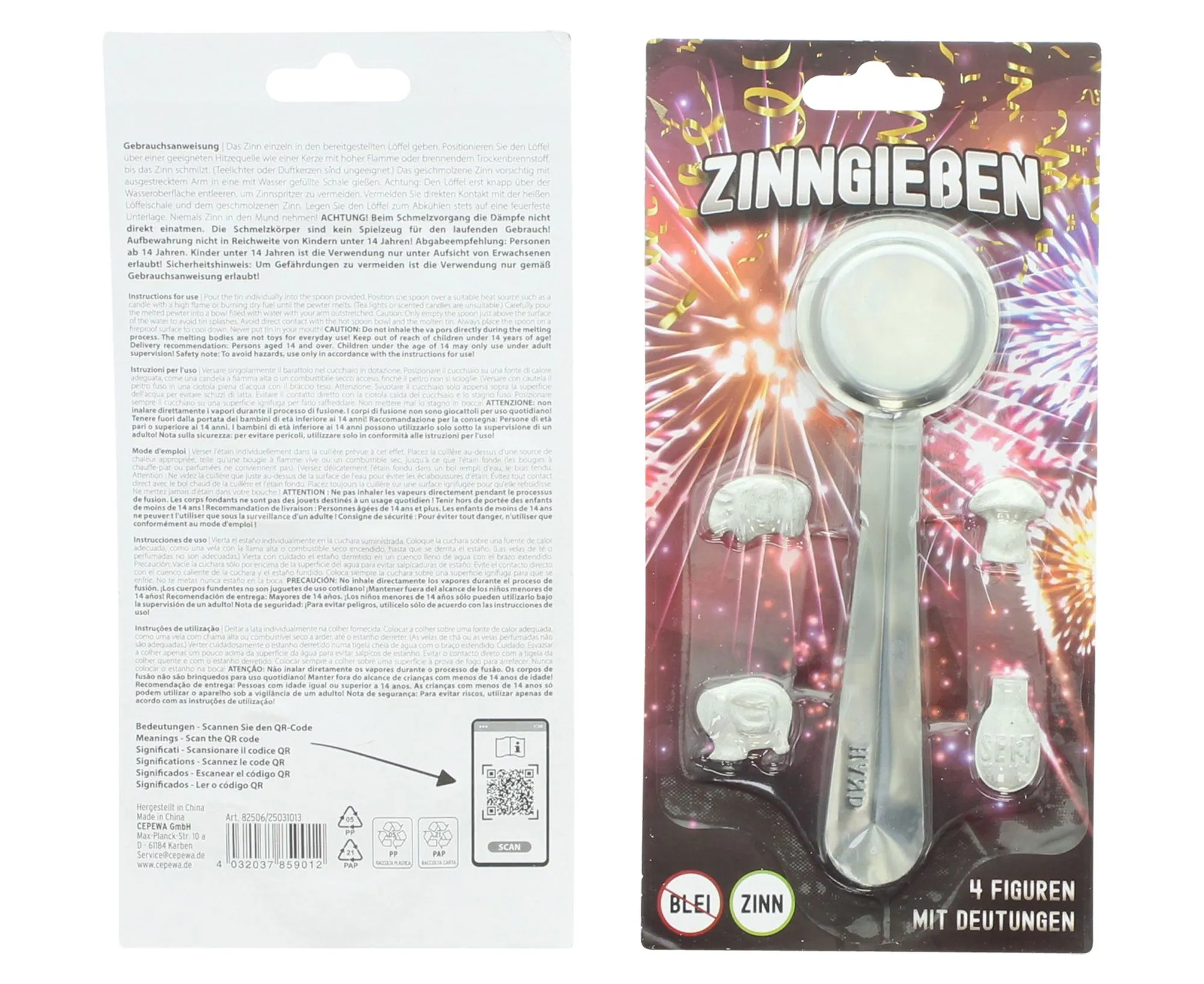 Partyspaß "Zinngießen", 2er Set, 10tlg.  im Frank Flechtwaren Online Shop für Exklusiv Online - Deko kaufen