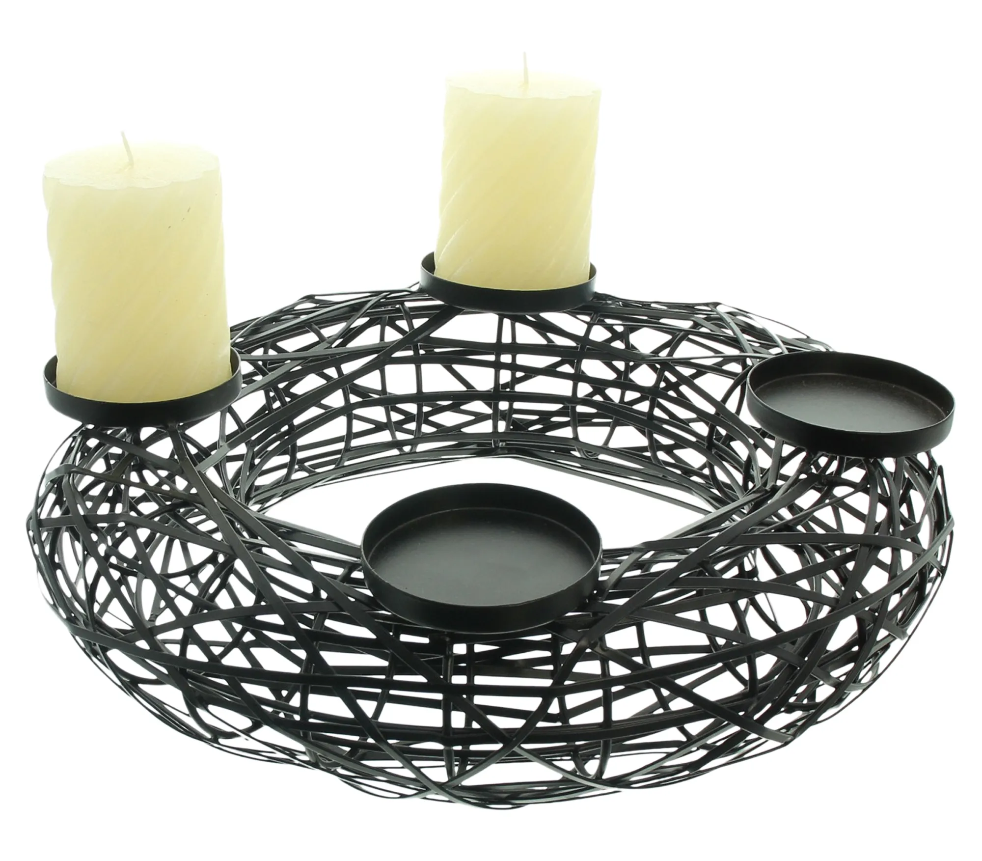 Metallkranz "Candela"  im Frank Flechtwaren Online Shop für Adventskränze kaufen