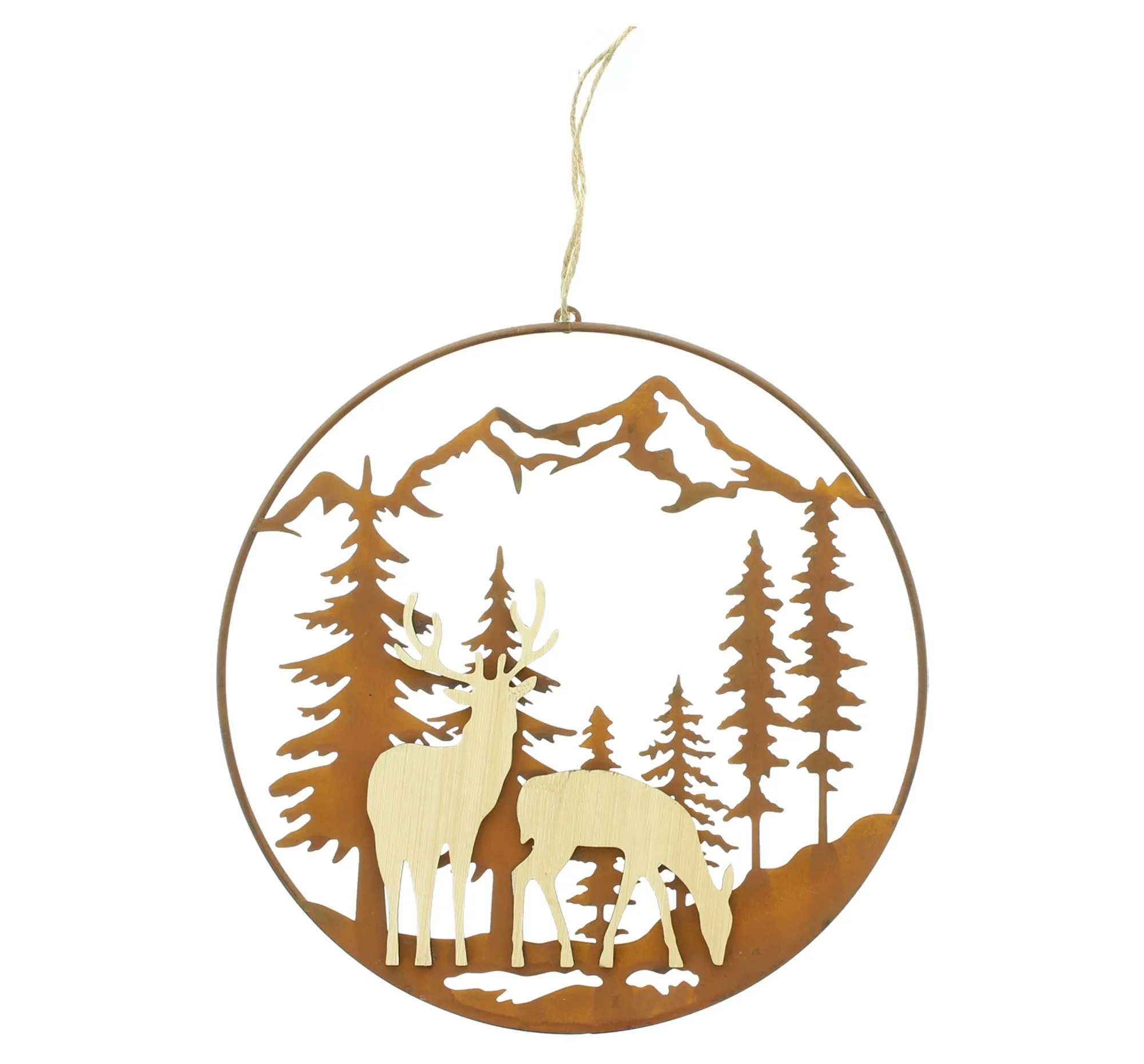 Deko-Hänger "Hirsch &amp; Reh"  im Frank Flechtwaren Online Shop für Weihnachtliches Chalet kaufen