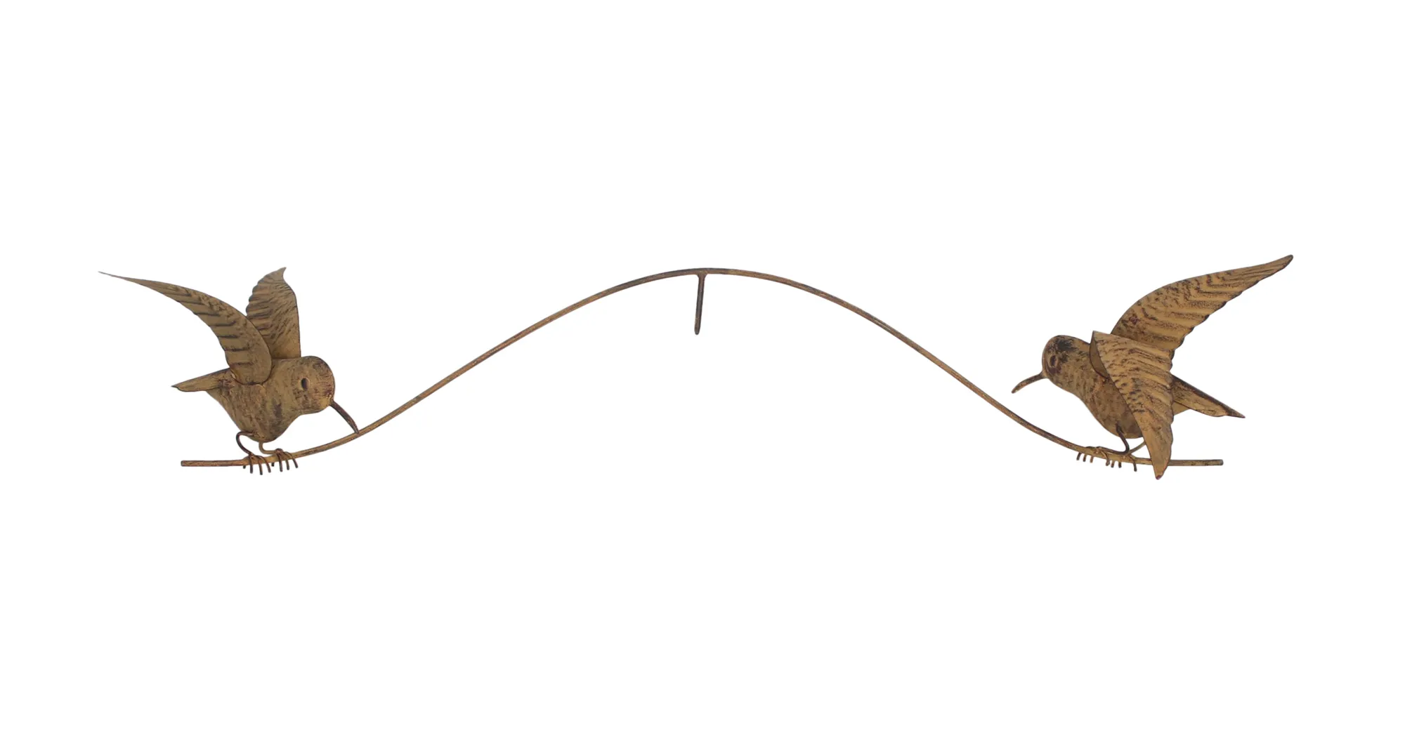 Gartenstecker "Vogelwippe"  im Frank Flechtwaren Online Shop für Rostdeko für Ihren Garten kaufen