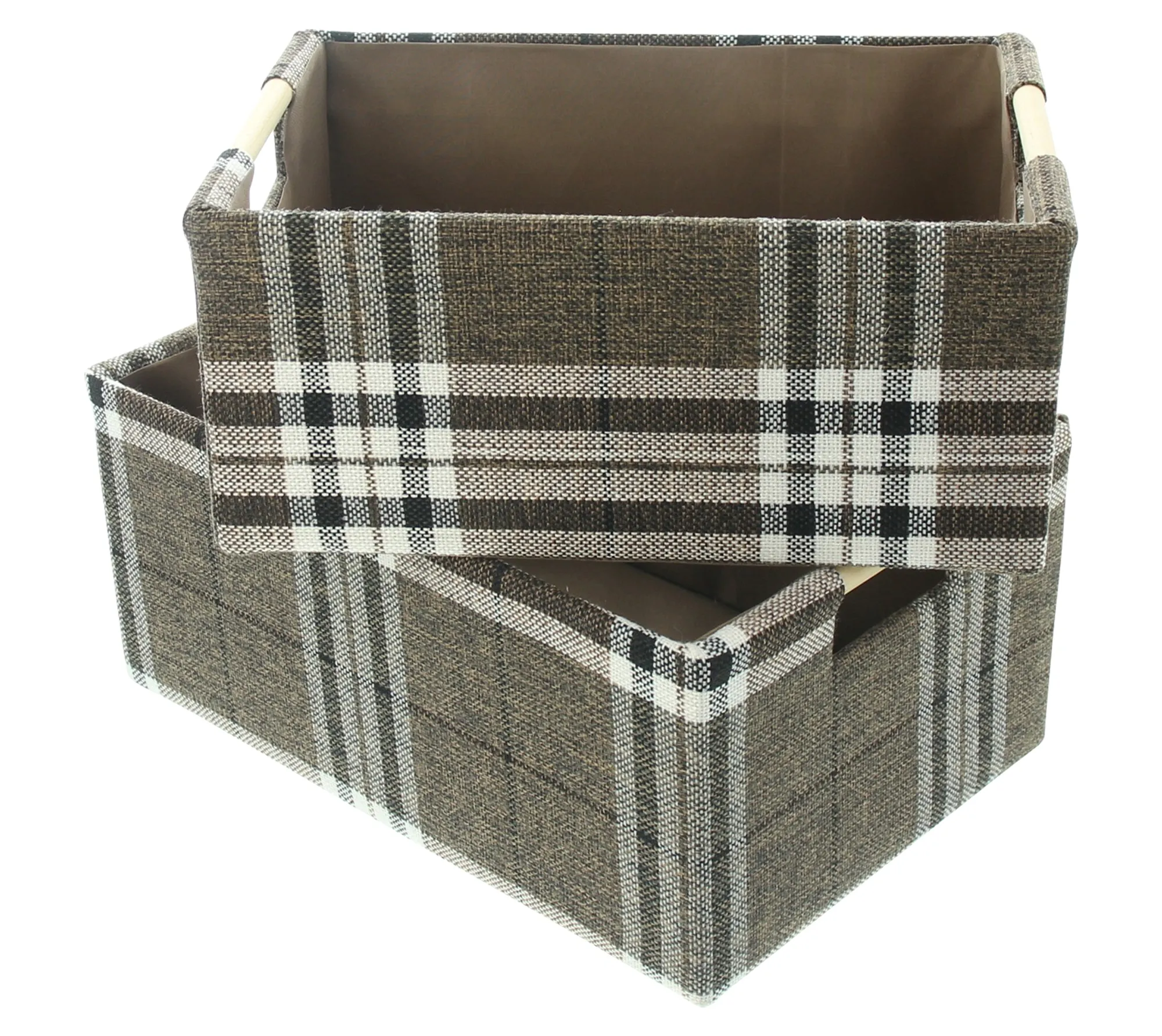 Füllkorb "Karo-Style", 2er Set  im Frank Flechtwaren Online Shop für Füllkörbe &amp; Universalkörbe kaufen