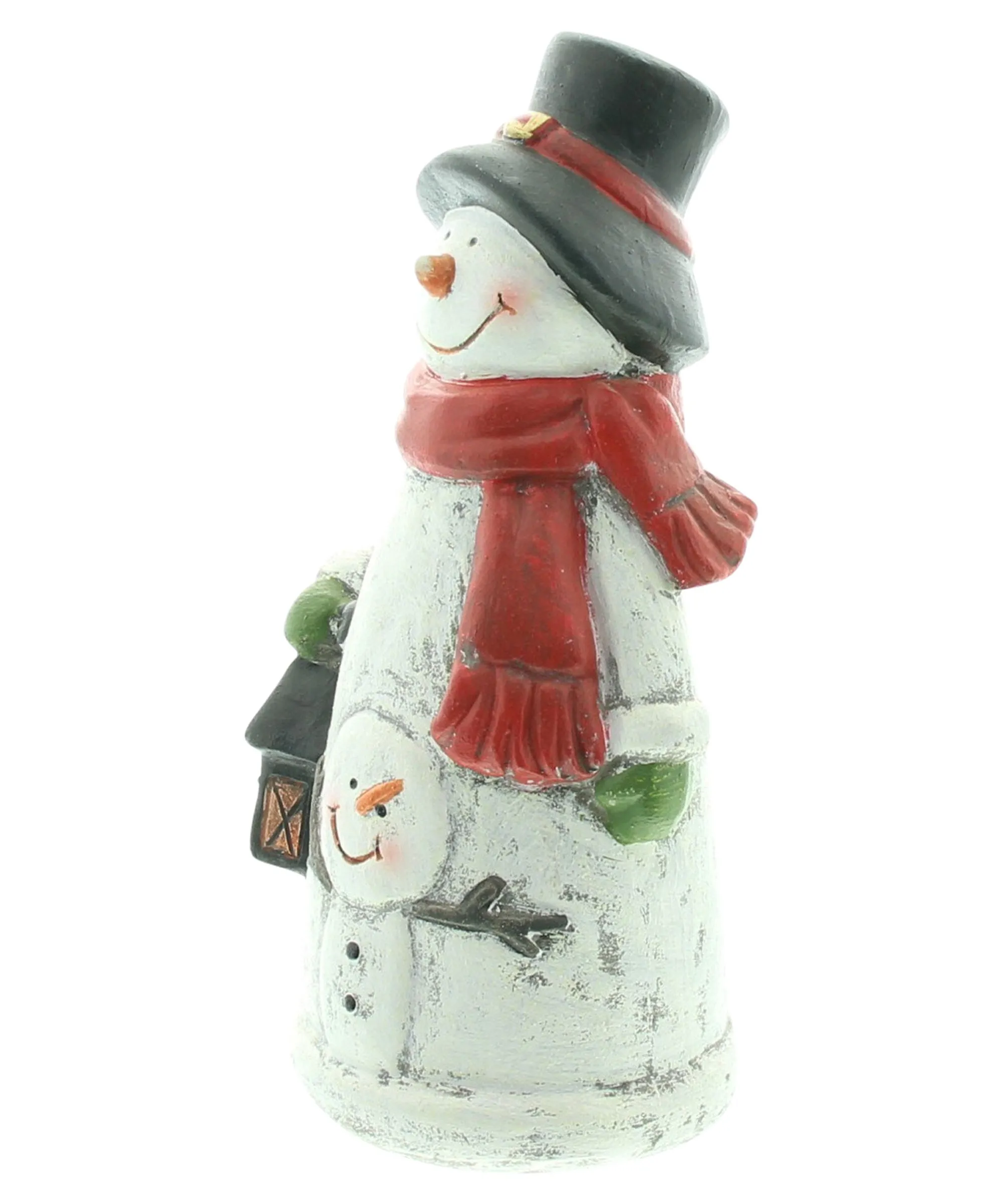 Schneemann "Roter Schal"  im Frank Flechtwaren Online Shop für Weihnachtliche Dekofiguren kaufen