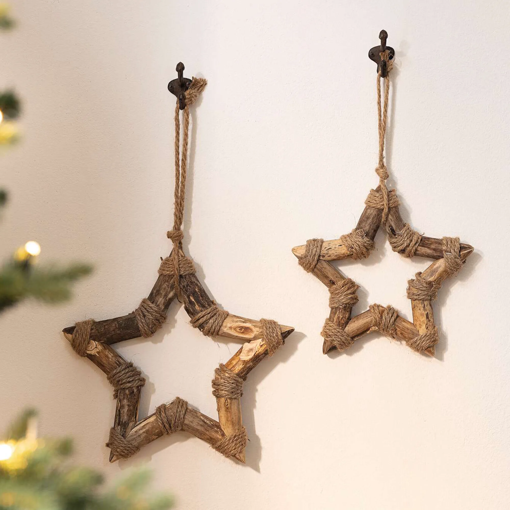 Sternhänger "Shabby-Chic", 2er Set  im Frank Flechtwaren Online Shop kaufen