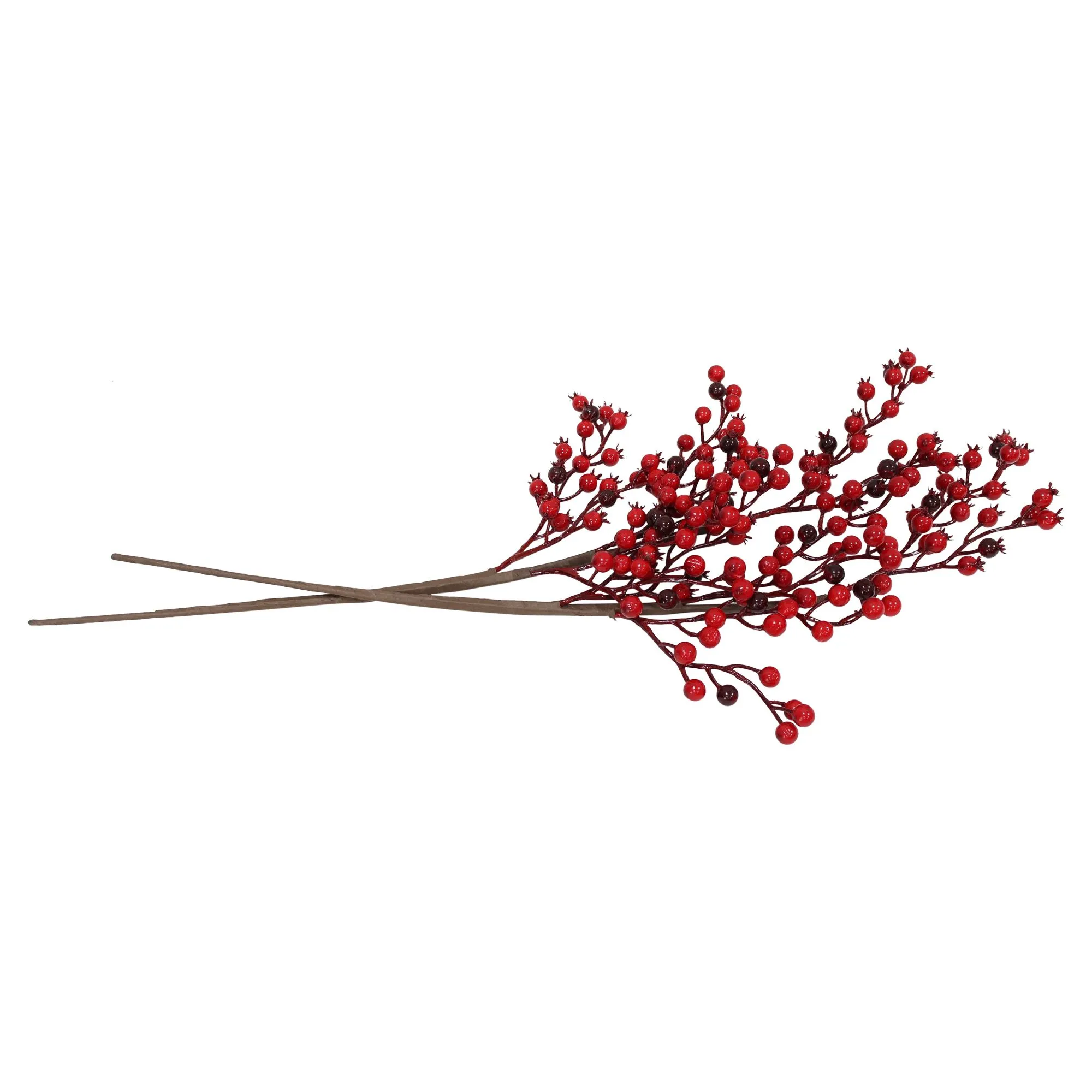 Deko-Zweig "Rote Beeren", 2er Set  im Frank Flechtwaren Online Shop für Tischlein deck dich kaufen