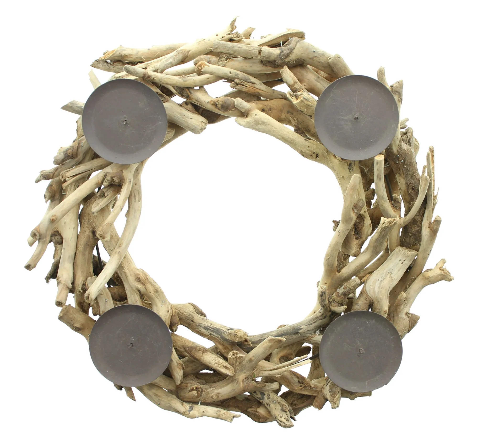 Adventskranz "Treibholz"  im Frank Flechtwaren Online Shop für Adventskränze kaufen