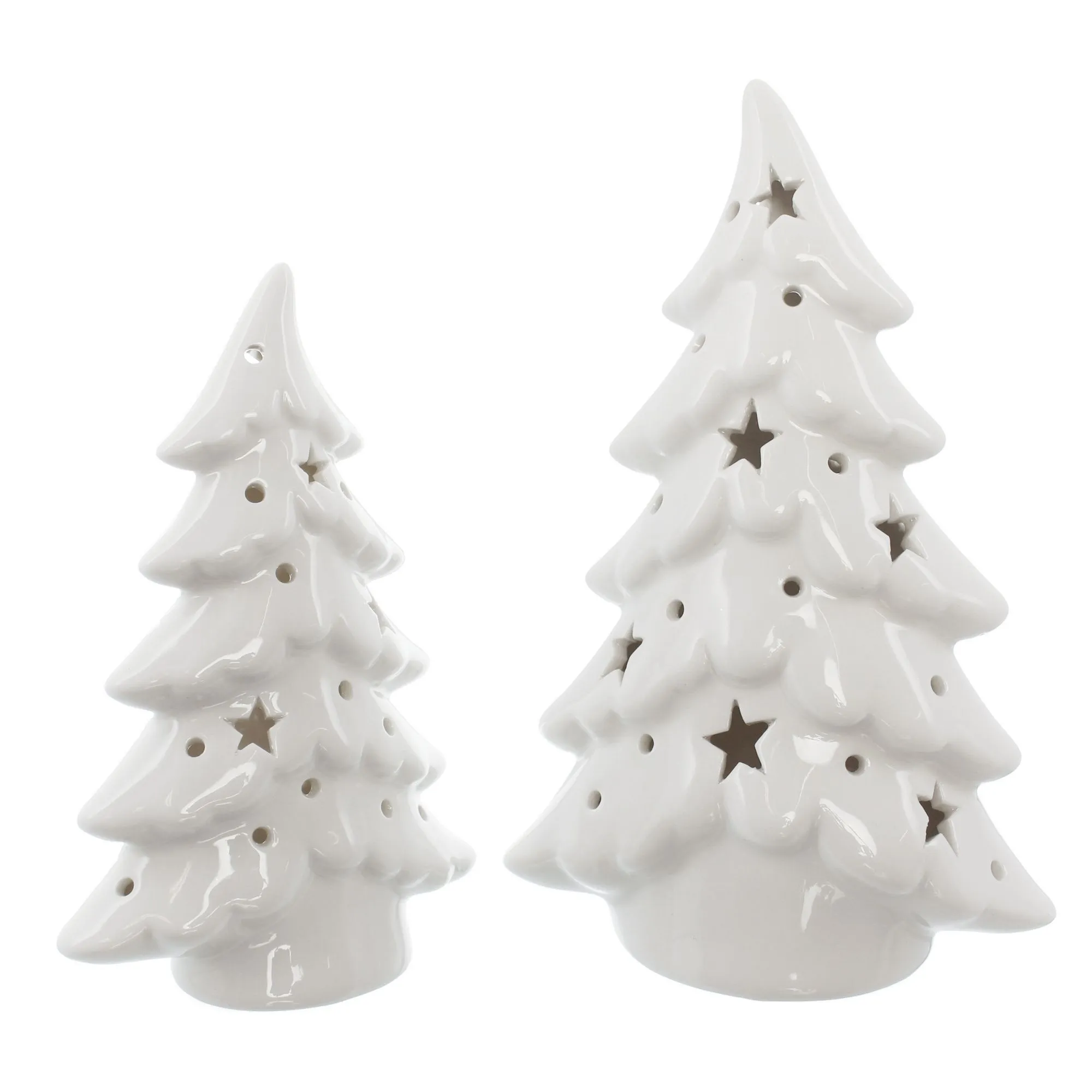 LED-Tanne "Schneezauber", 2er Set  im Frank Flechtwaren Online Shop für Tannenbäume kaufen