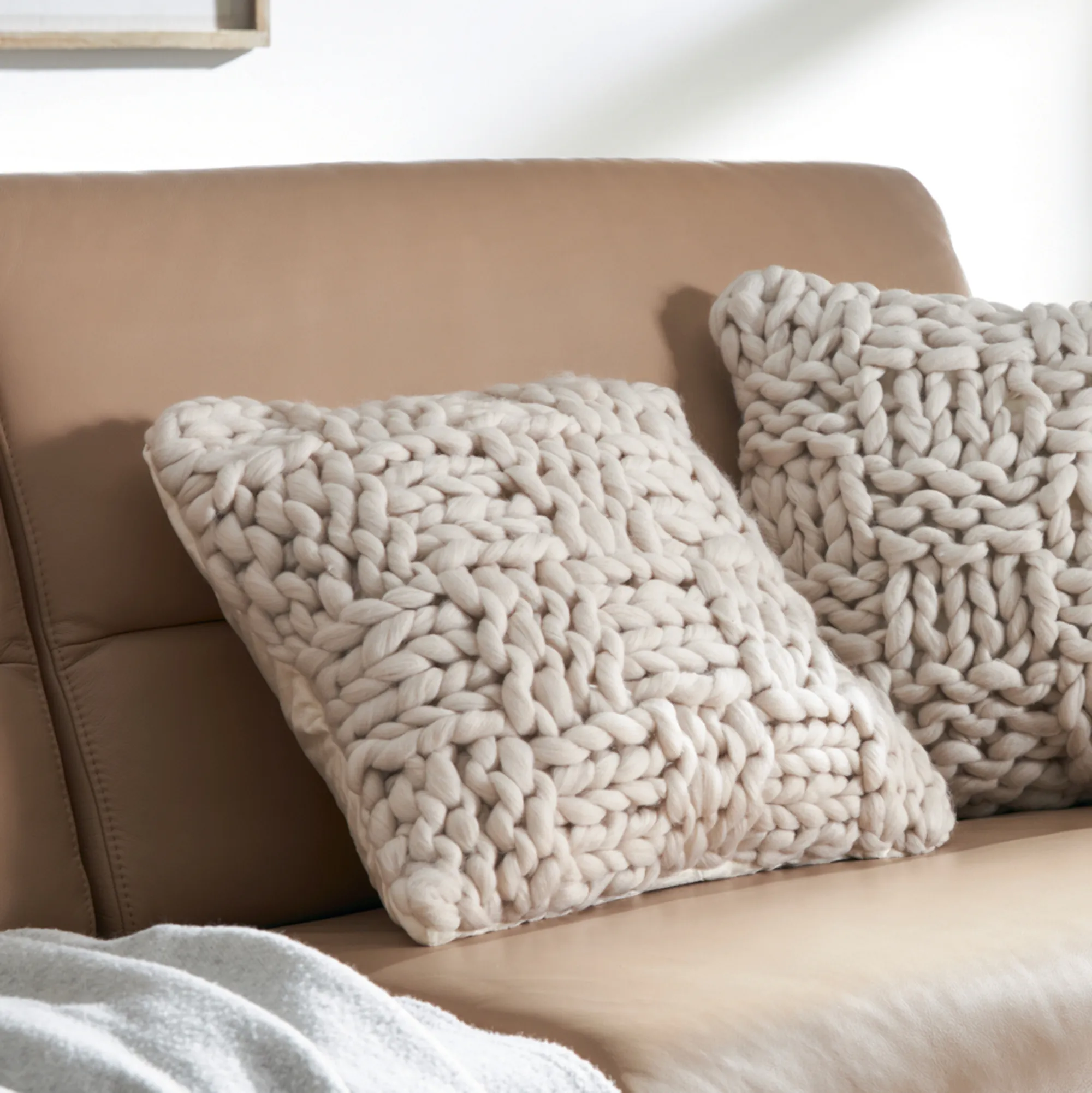 Kissenhülle "Grobstrick"  im Frank Flechtwaren Online Shop für Kissenhüllen kaufen