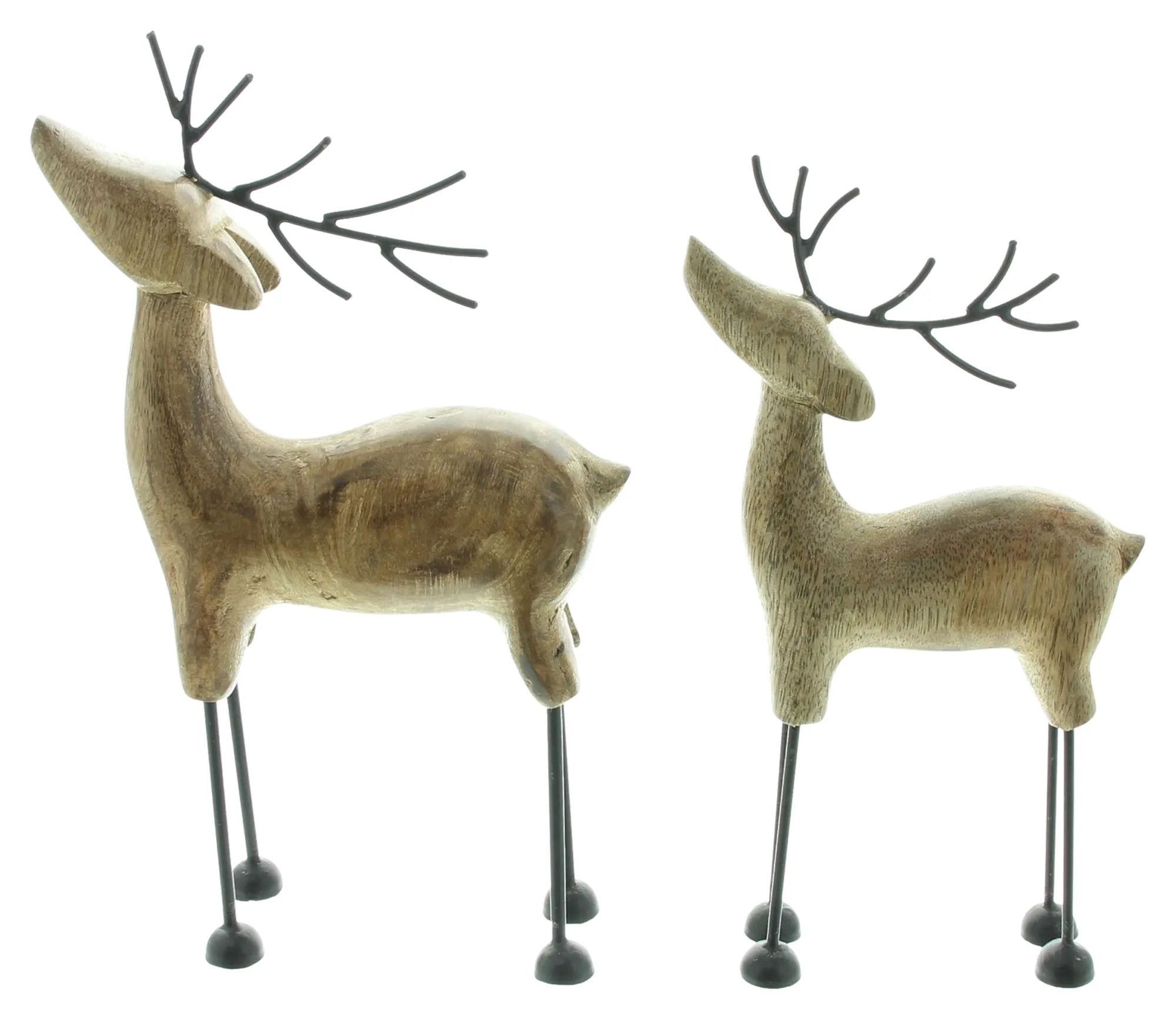 Rentier "Mangoholz", 2er Set  im Frank Flechtwaren Online Shop für Weihnachtliche Dekofiguren kaufen