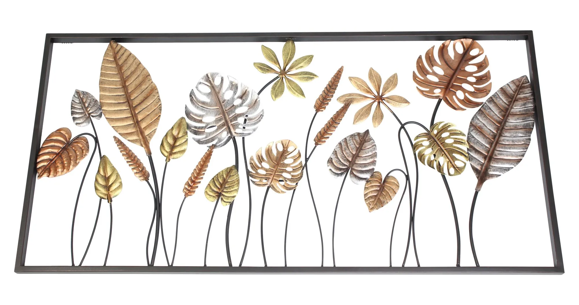 Metallbild "Blätter"  im Frank Flechtwaren Online Shop für Wanddeko kaufen
