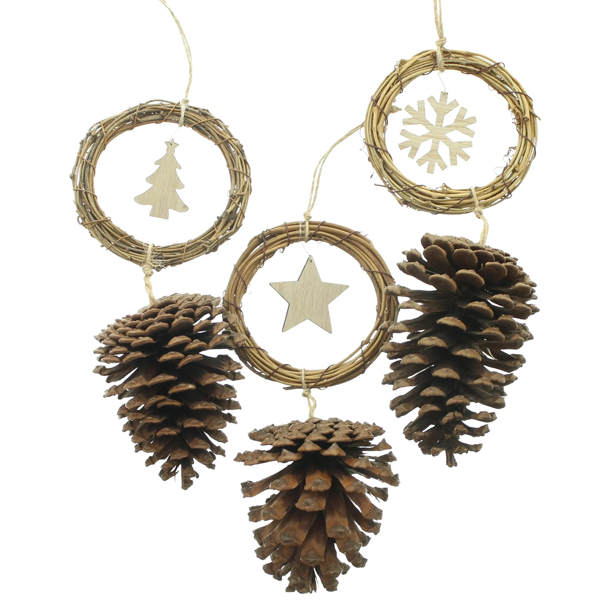 Hänger "Pinienzapfen", 3er Set  im Frank Flechtwaren Online Shop für Nordischer Winter kaufen