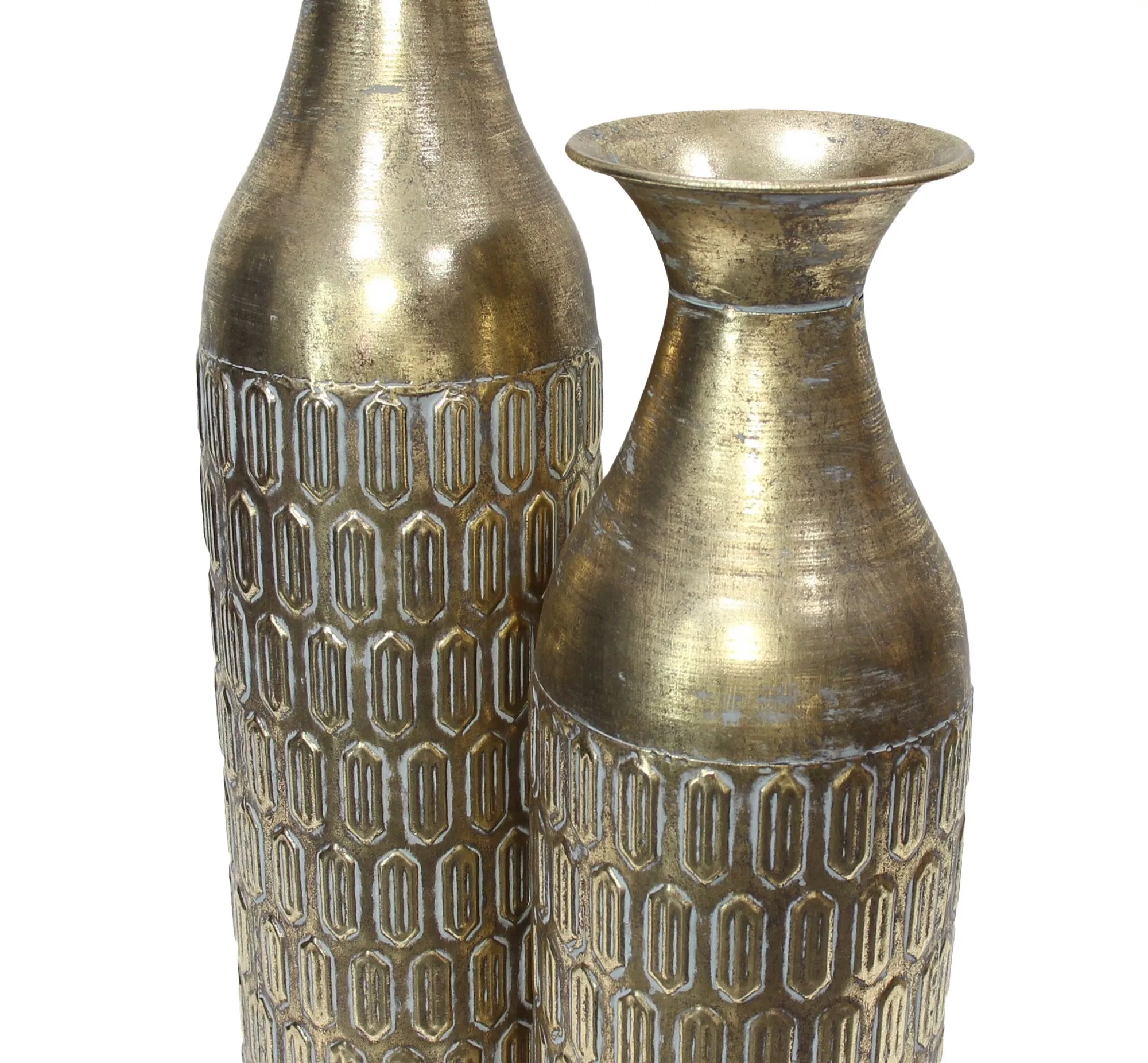 Deko-Bodenvase "Gold", 2er Set  im Frank Flechtwaren Online Shop für Dekovasen kaufen