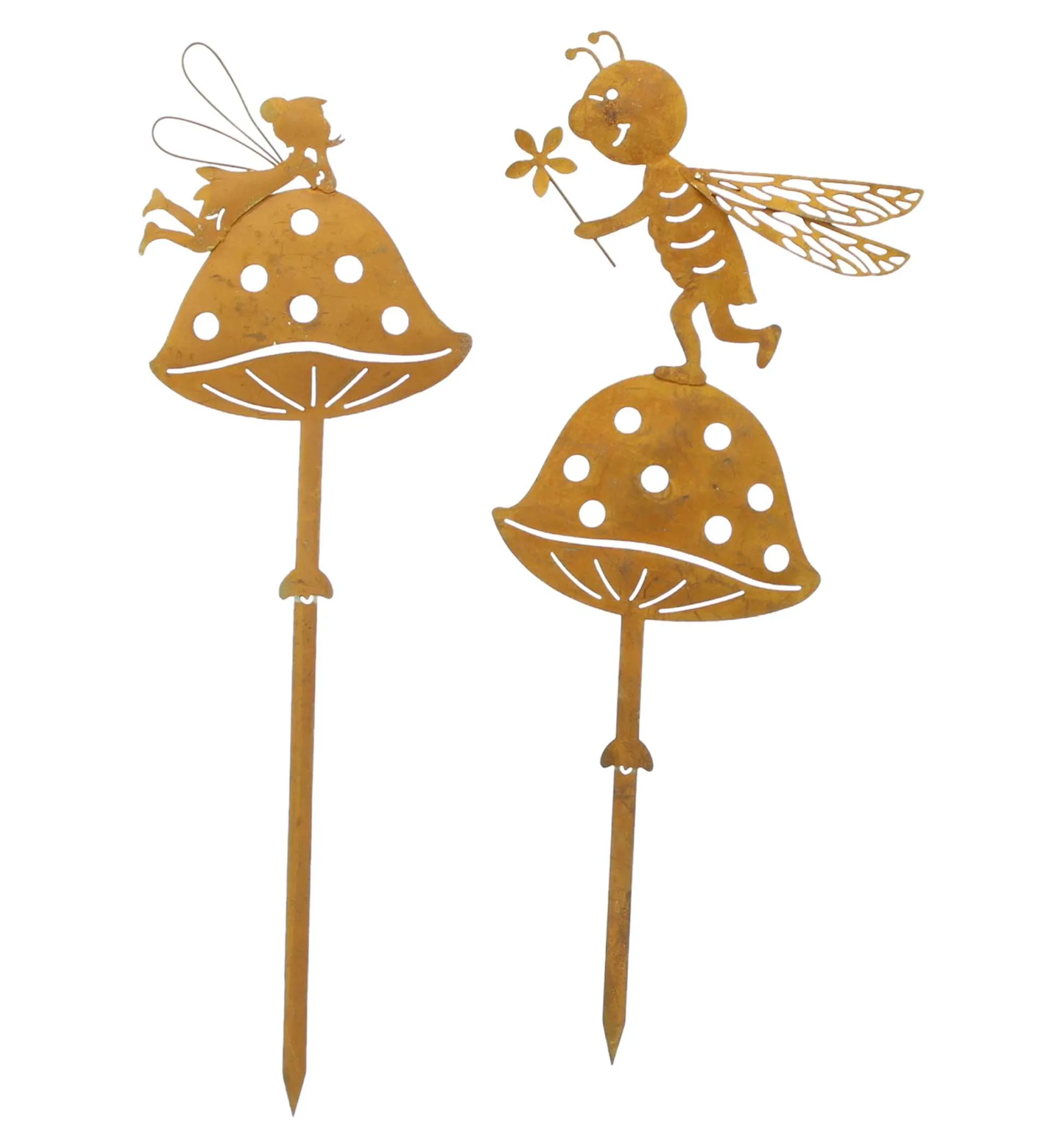 Gartenstecker "Pilzfreunde", 2er Set  im Frank Flechtwaren Online Shop für Bunter Ostergarten kaufen