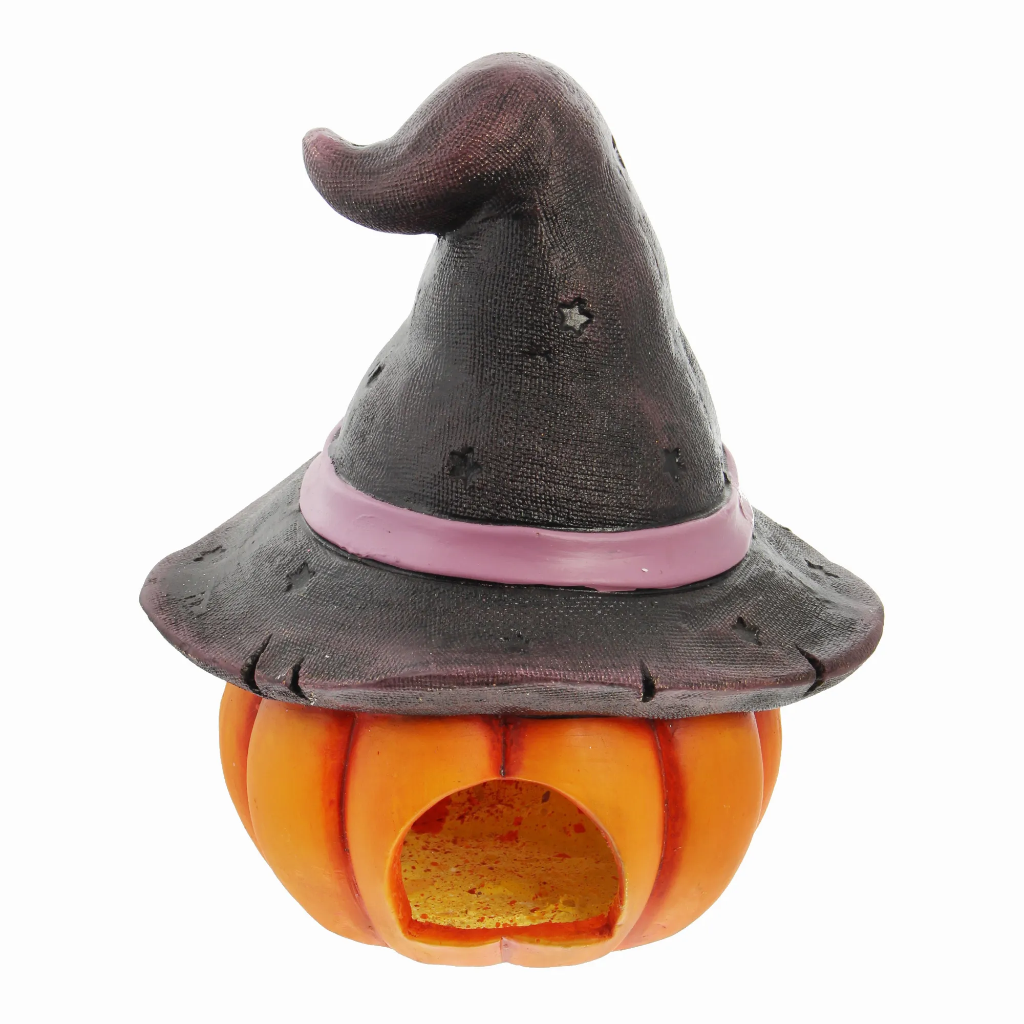 Kürbis-Windlicht "Hexenhut"  im Frank Flechtwaren Online Shop für Halloween kaufen