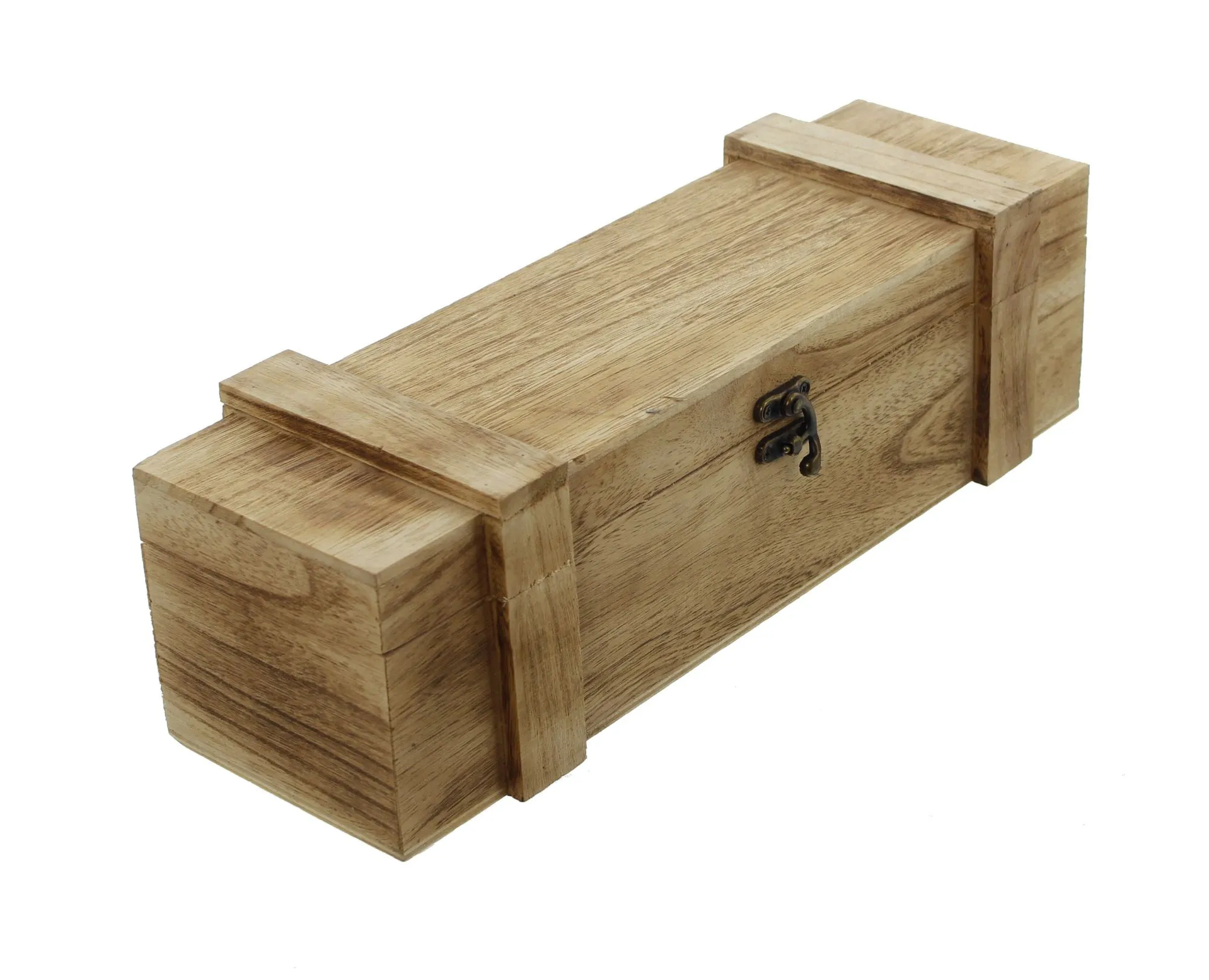 Holztruhe "Rustikal", für 1 Flasche  im Frank Flechtwaren Online Shop für Weinliebhaber kaufen