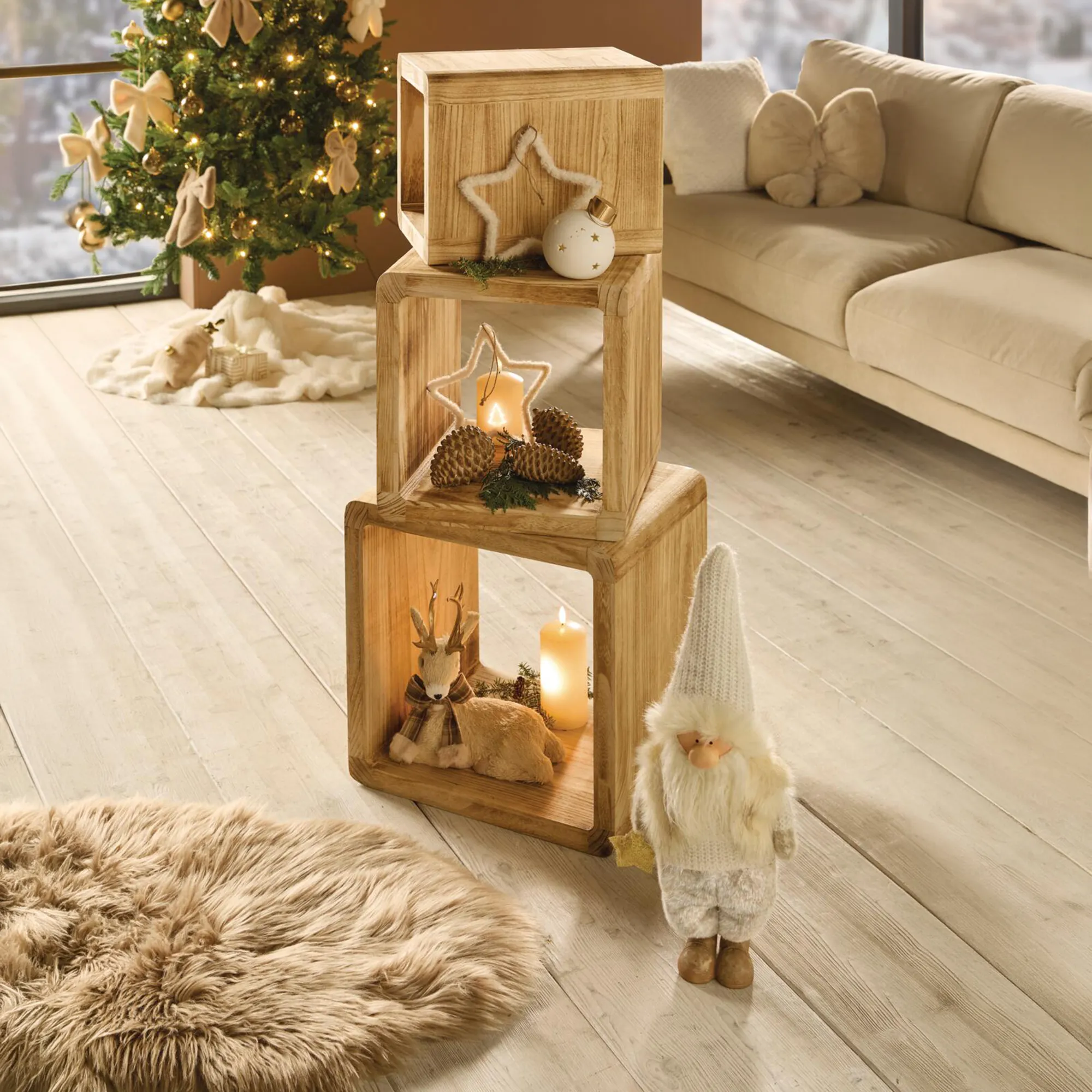 Regal-Cubes "Geflammt", 3er Set  im Frank Flechtwaren Online Shop kaufen