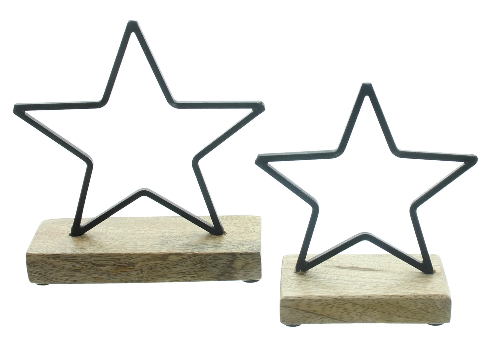 Stern "Black", 2er Set  im Frank Flechtwaren Online Shop für Sterne kaufen