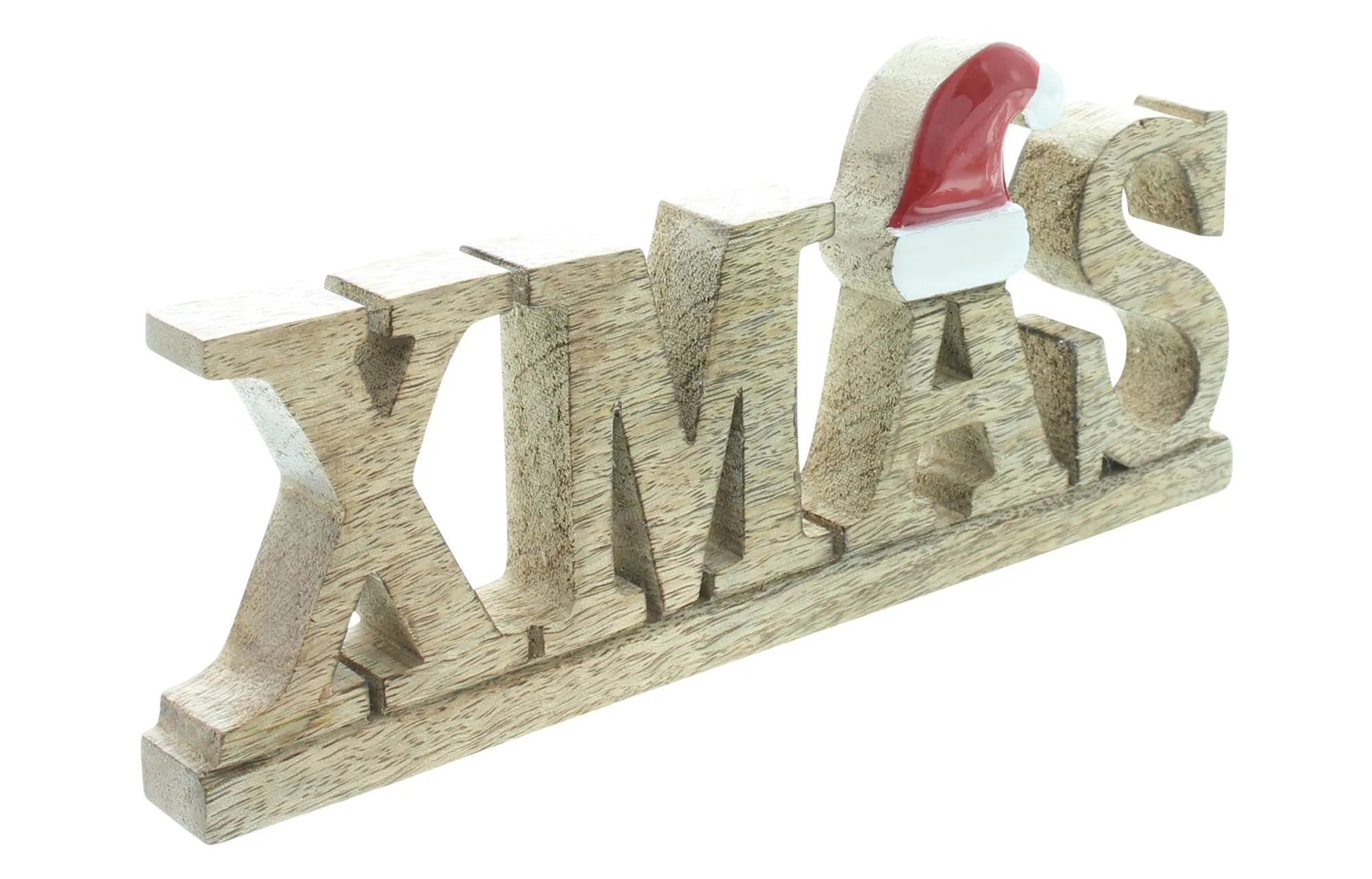 Schriftzug "XMAS" mit Zipfelmütze  im Frank Flechtwaren Online Shop für Sterne kaufen