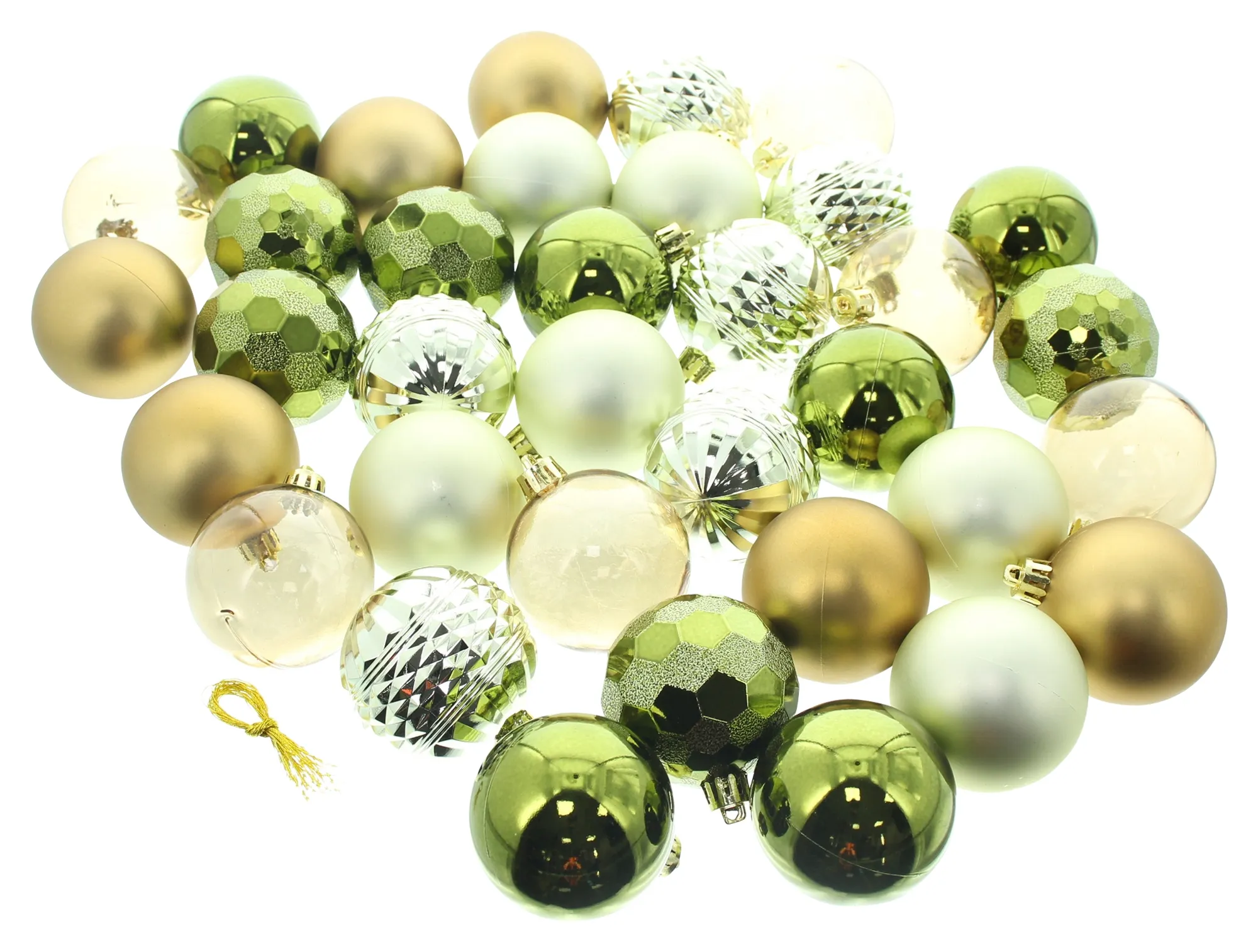 Christbaumkugel "Green &amp; Gold", 36er Set  im Frank Flechtwaren Online Shop kaufen
