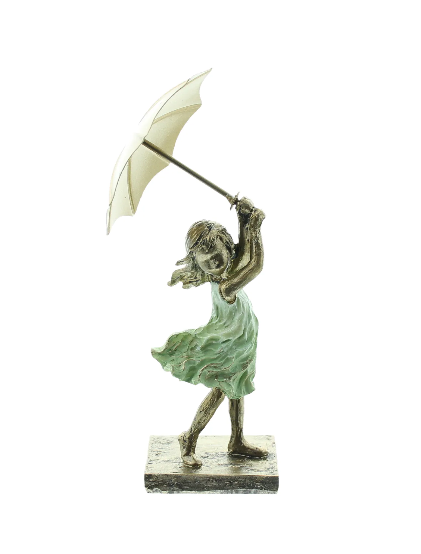 Figur "Mädchen mit Schirm"  im Frank Flechtwaren Online Shop für Dekofiguren kaufen