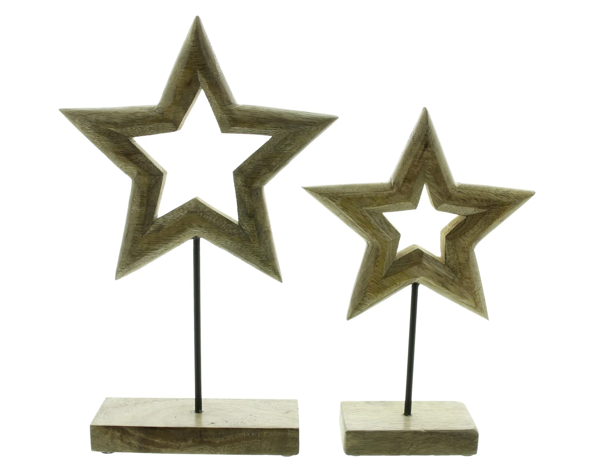 Weihnachtsdeko "Stern", 2er Set  im Frank Flechtwaren Online Shop für Sterne kaufen