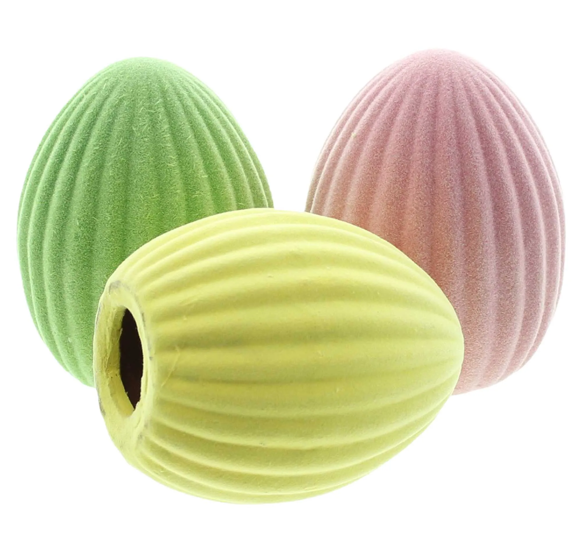 Deko-Ei "Bunt", 3er Set  im Frank Flechtwaren Online Shop für Ostereier kaufen