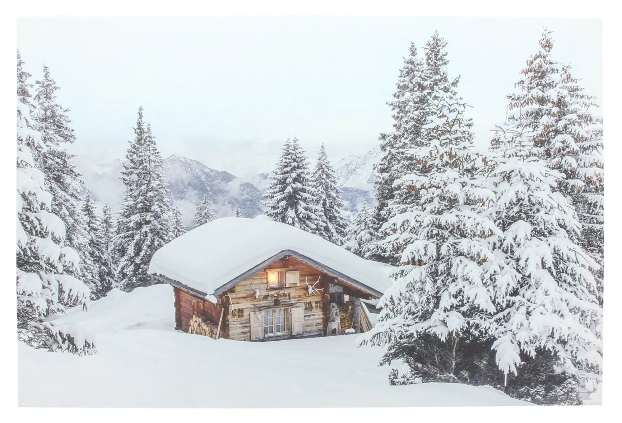 LED-Bild "Winter"  im Frank Flechtwaren Online Shop für Weihnachtliche Wanddeko kaufen