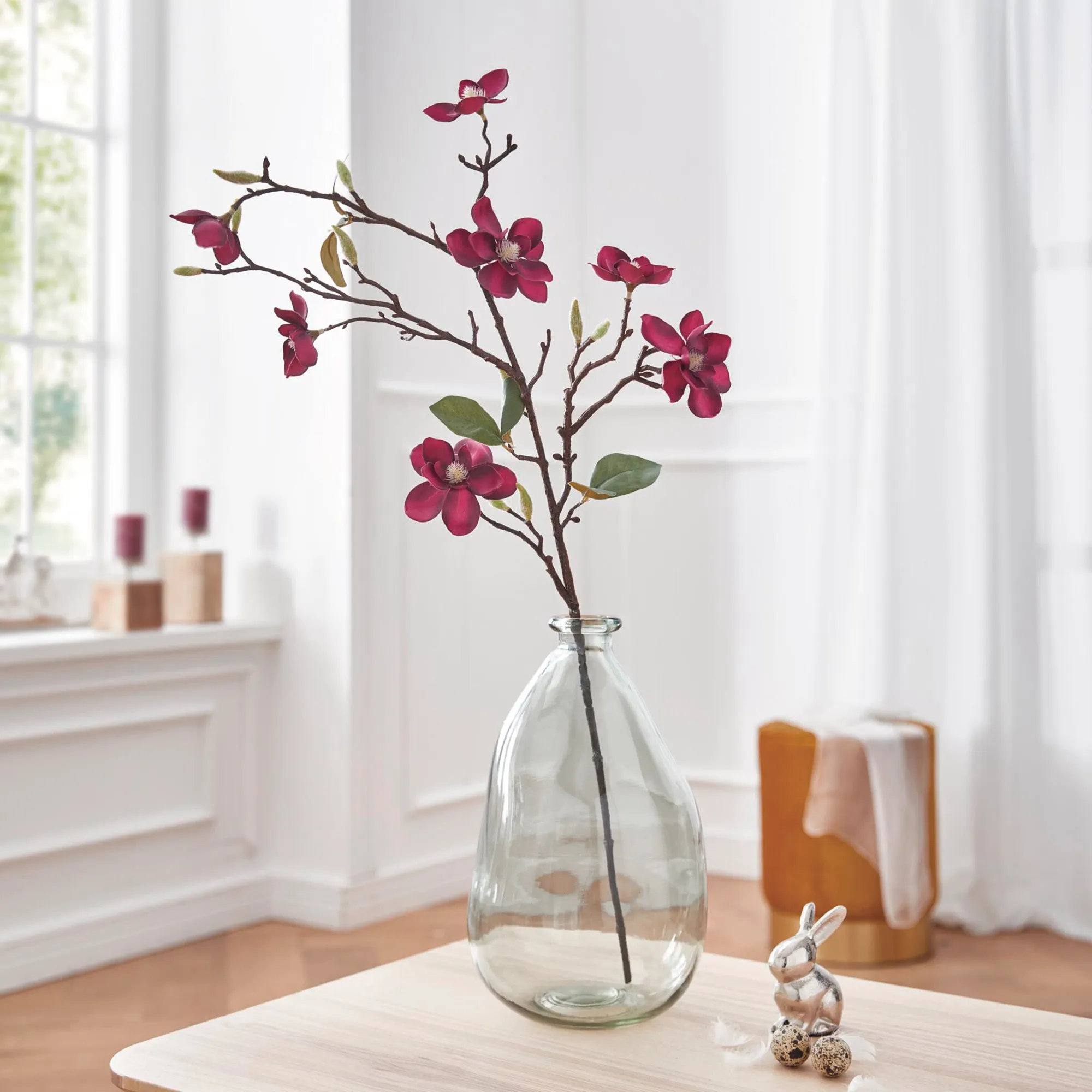 Kunstblume "Magnolienzweig"  im Frank Flechtwaren Online Shop kaufen