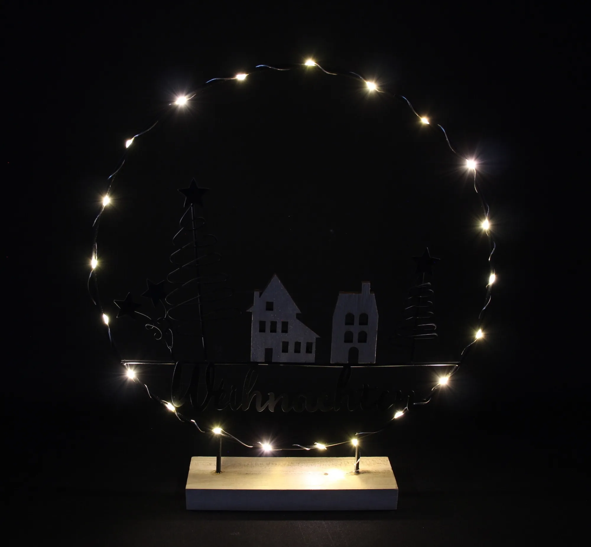 LED-Ringdeko "Weihnachten"  im Frank Flechtwaren Online Shop für Weihnachtliche Dekoringe kaufen