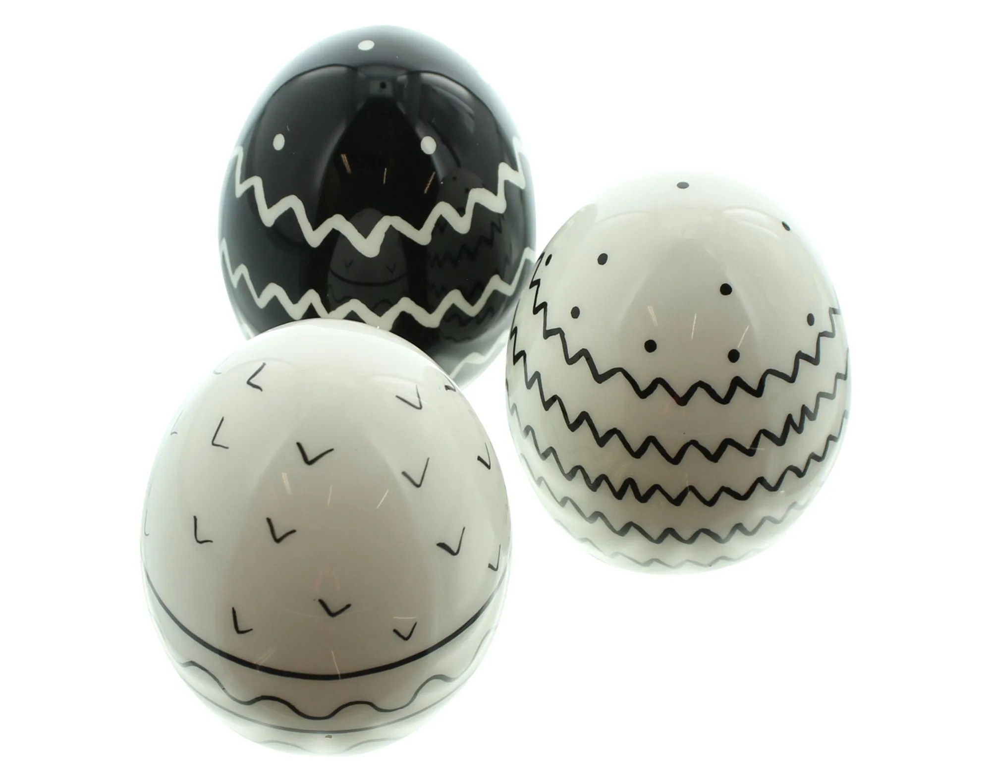 Deko-Ei "Pattern", 3er Set  im Frank Flechtwaren Online Shop für Ostereier kaufen
