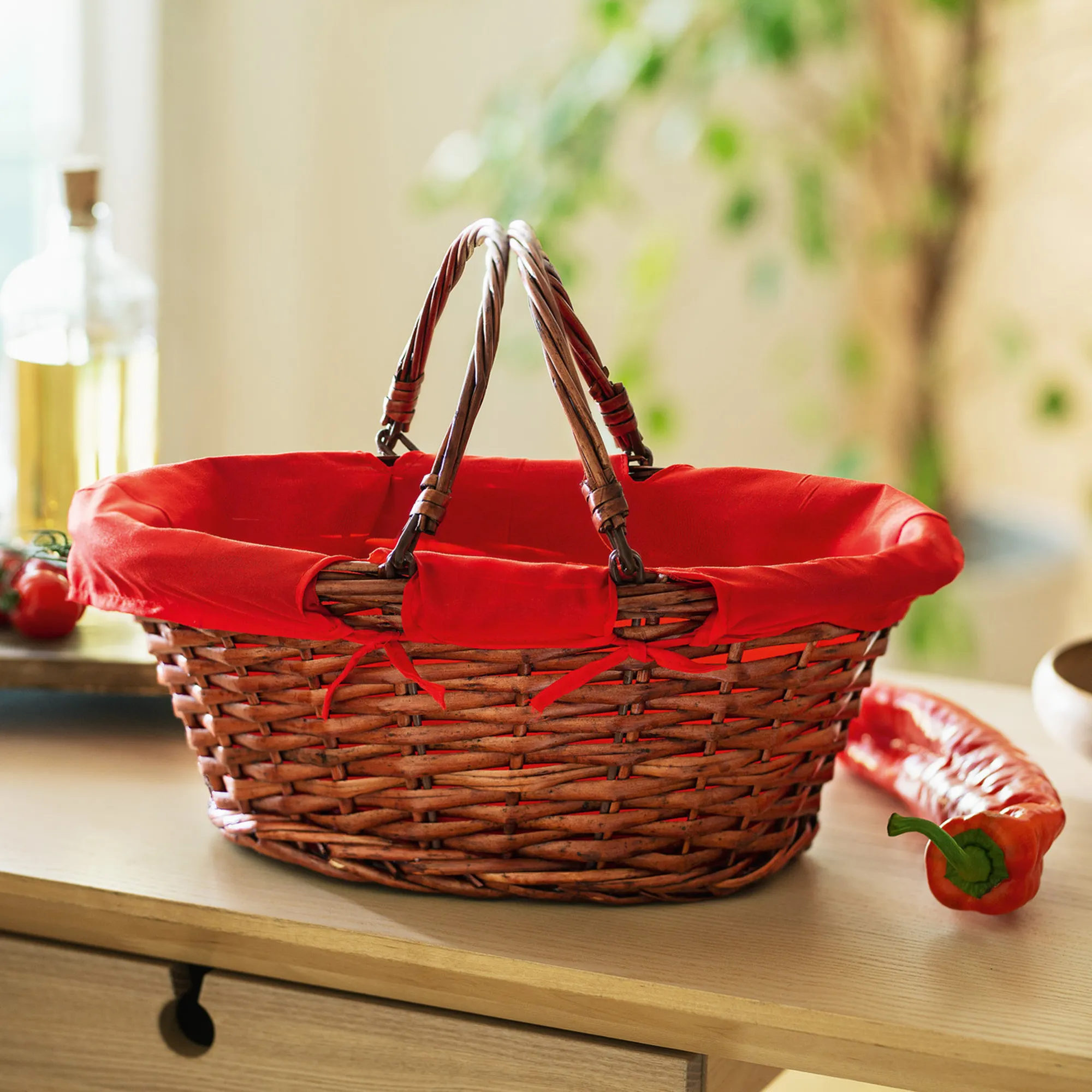 SB-Korb "Rot/Braun"  im Frank Flechtwaren Online Shop kaufen