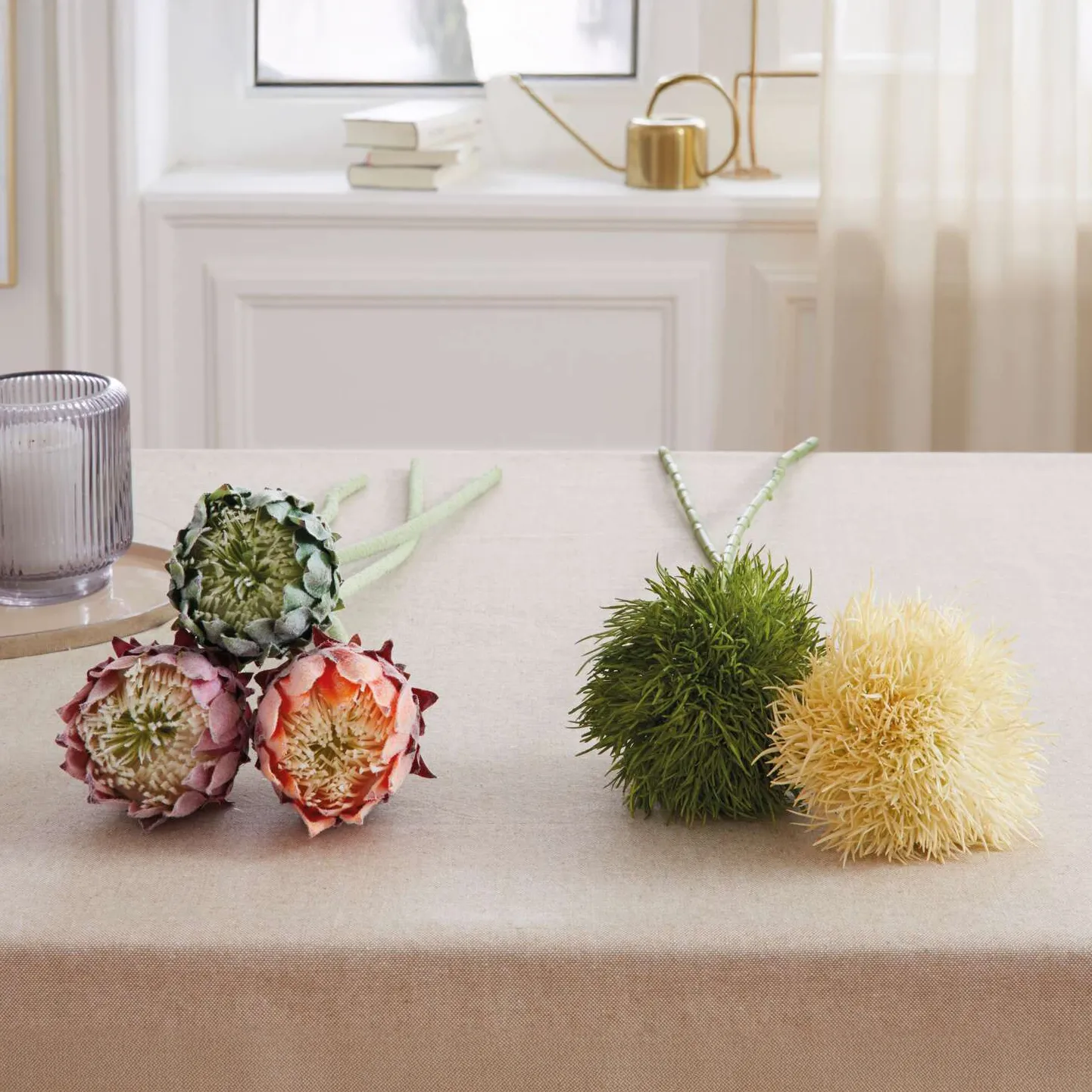 Blume "Protea", 3er Set  im Frank Flechtwaren Online Shop für Kunstpflanzen kaufen
