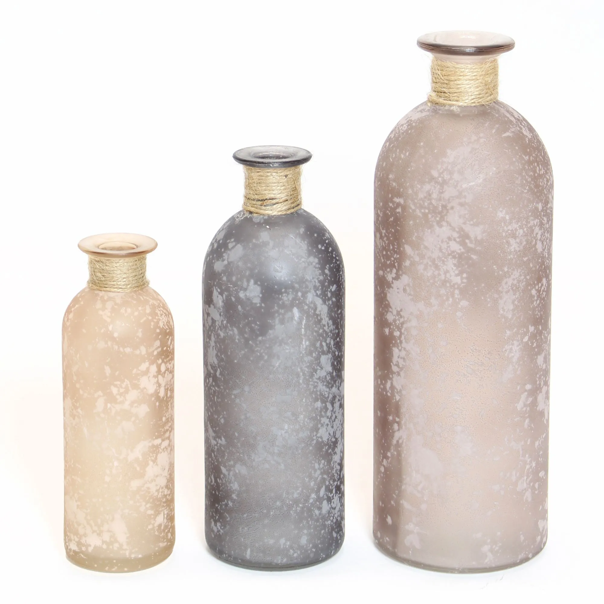 Dekovase "Herzchen", 3er Set  im Frank Flechtwaren Online Shop für Naturtöne kaufen
