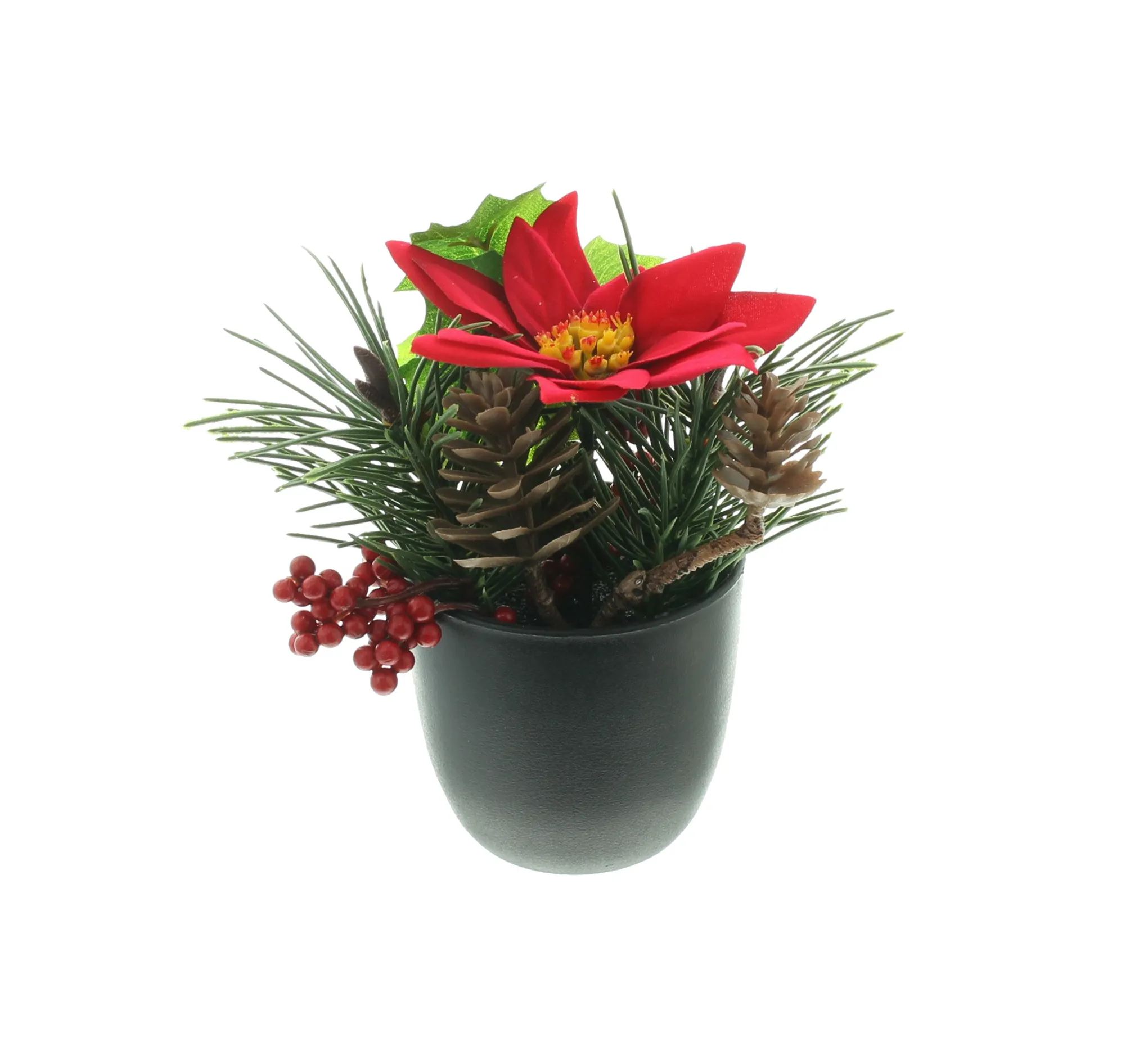 Kunstblumen-Arrangement "Weihnachtsstern"  im Frank Flechtwaren Online Shop für Gestecke kaufen